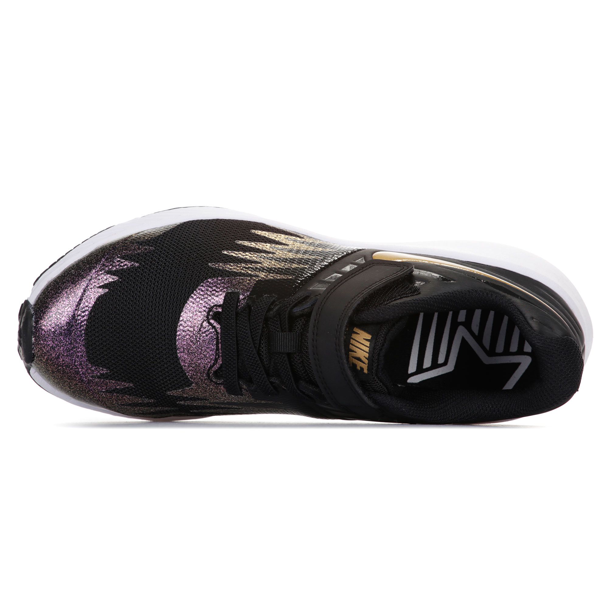Zapatillas Star Runner Shield Velcro Junior Negro - Fútbol Factory