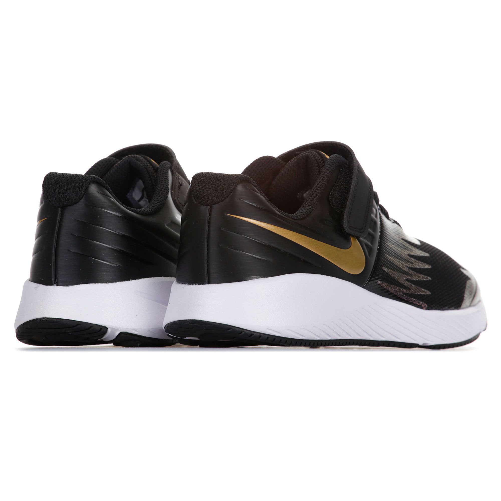 Zapatillas Star Runner Shield Velcro Junior Negro - Fútbol Factory