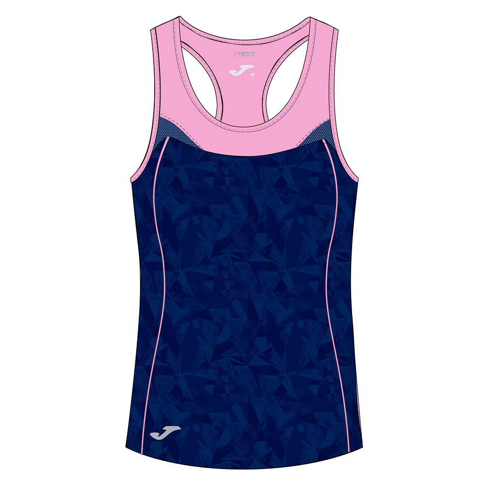 Camiseta Tirantes Running Mujer Marino Rosa - Fútbol Factory