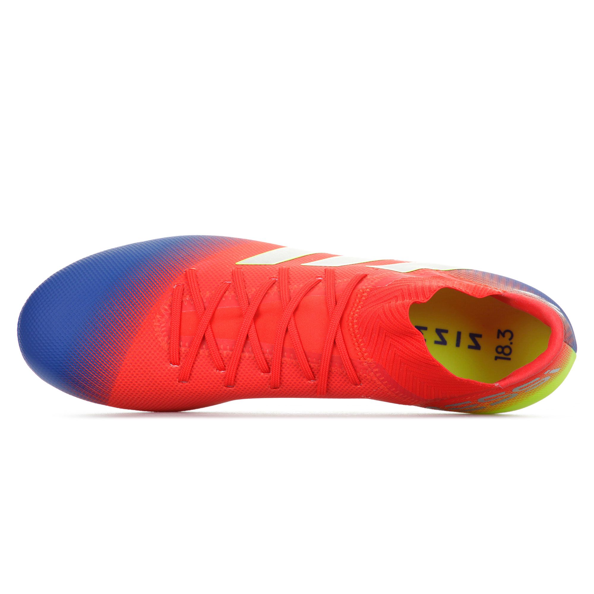 Botas de Fútbol Nemeziz Messi 18.3 FG  Rojo Azul - Fútbol Factory
