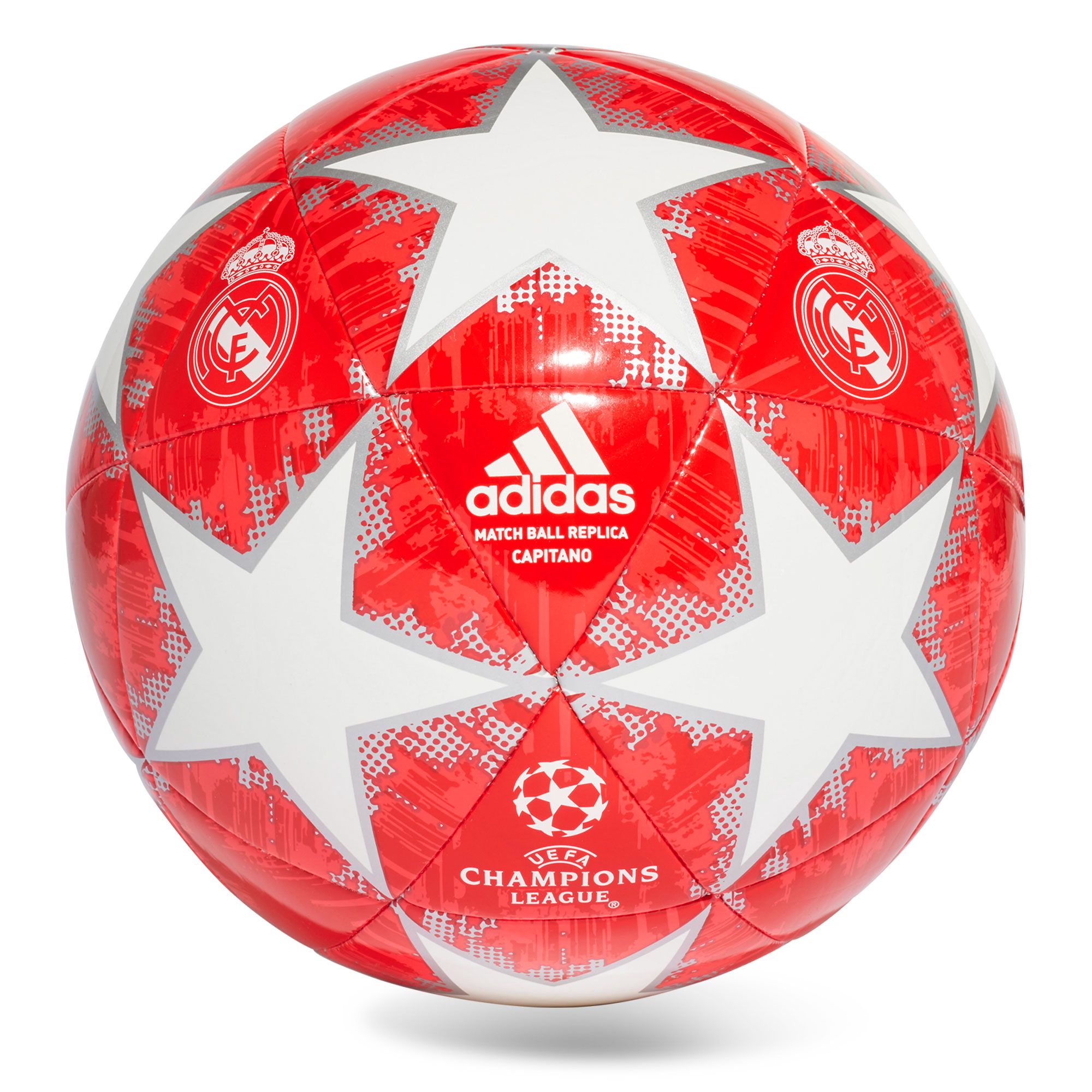Balón de Fútbol 7 Finale 18 Capitano Real Madrid UCL 2018/2019 Blanco Rojo - Fútbol Factory