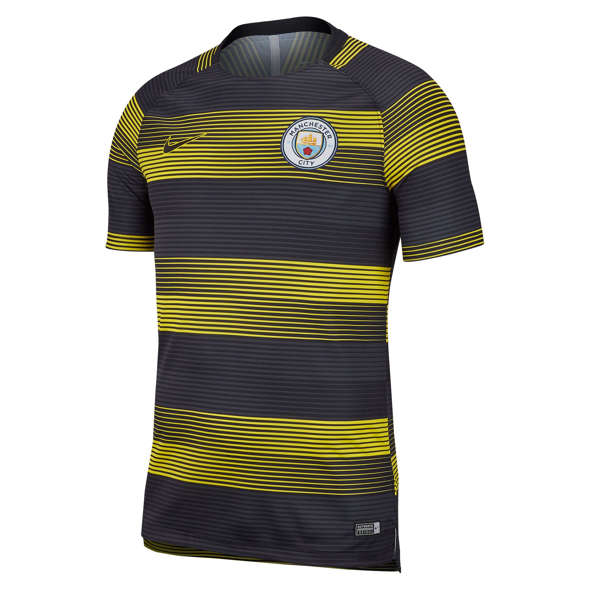 Camiseta Training Manchester City Dri-FIT Squad 2018/2019 Marino Amarillo - Fútbol Factory