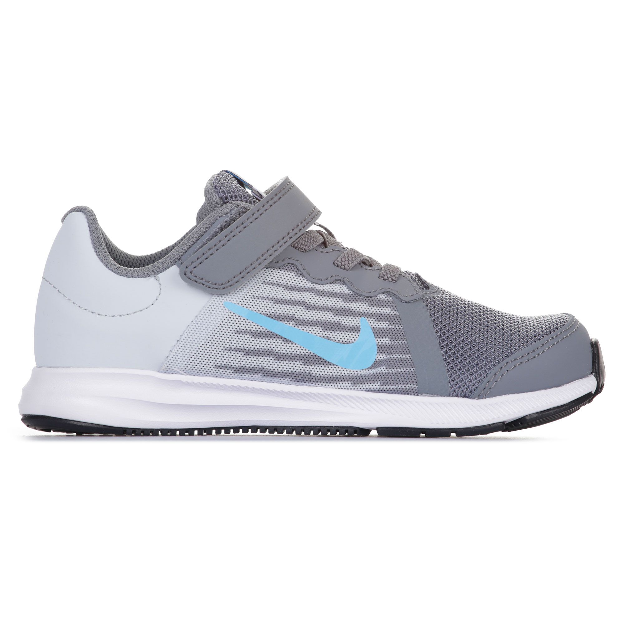 Zapatillas de Running Downshifter 8 Velcro Junior Gris - Fútbol Factory