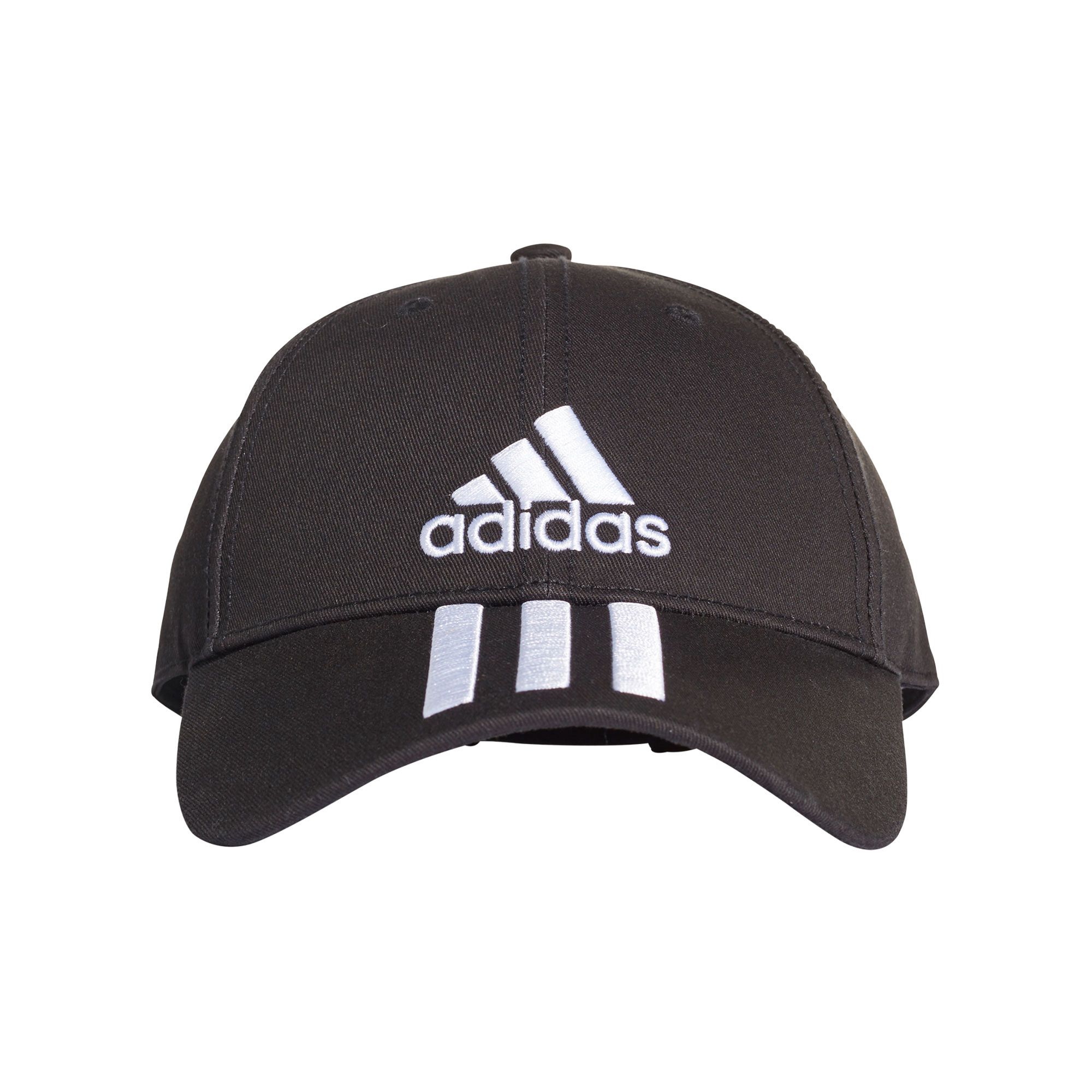 Gorra Six-Panel Classic Tres Bandas Negro Blanco - Fútbol Factory