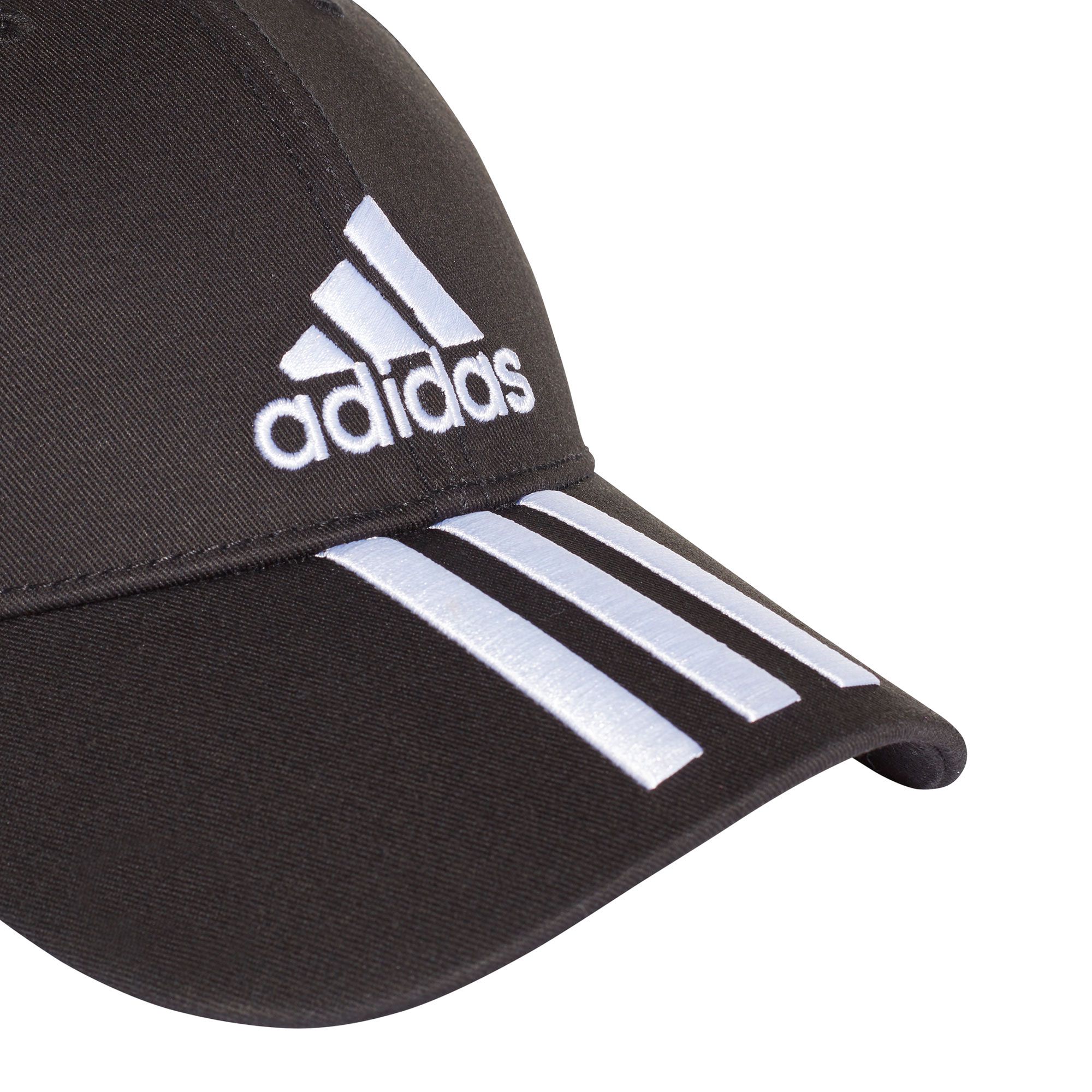 Gorra Six-Panel Classic Tres Bandas Negro Blanco - Fútbol Factory