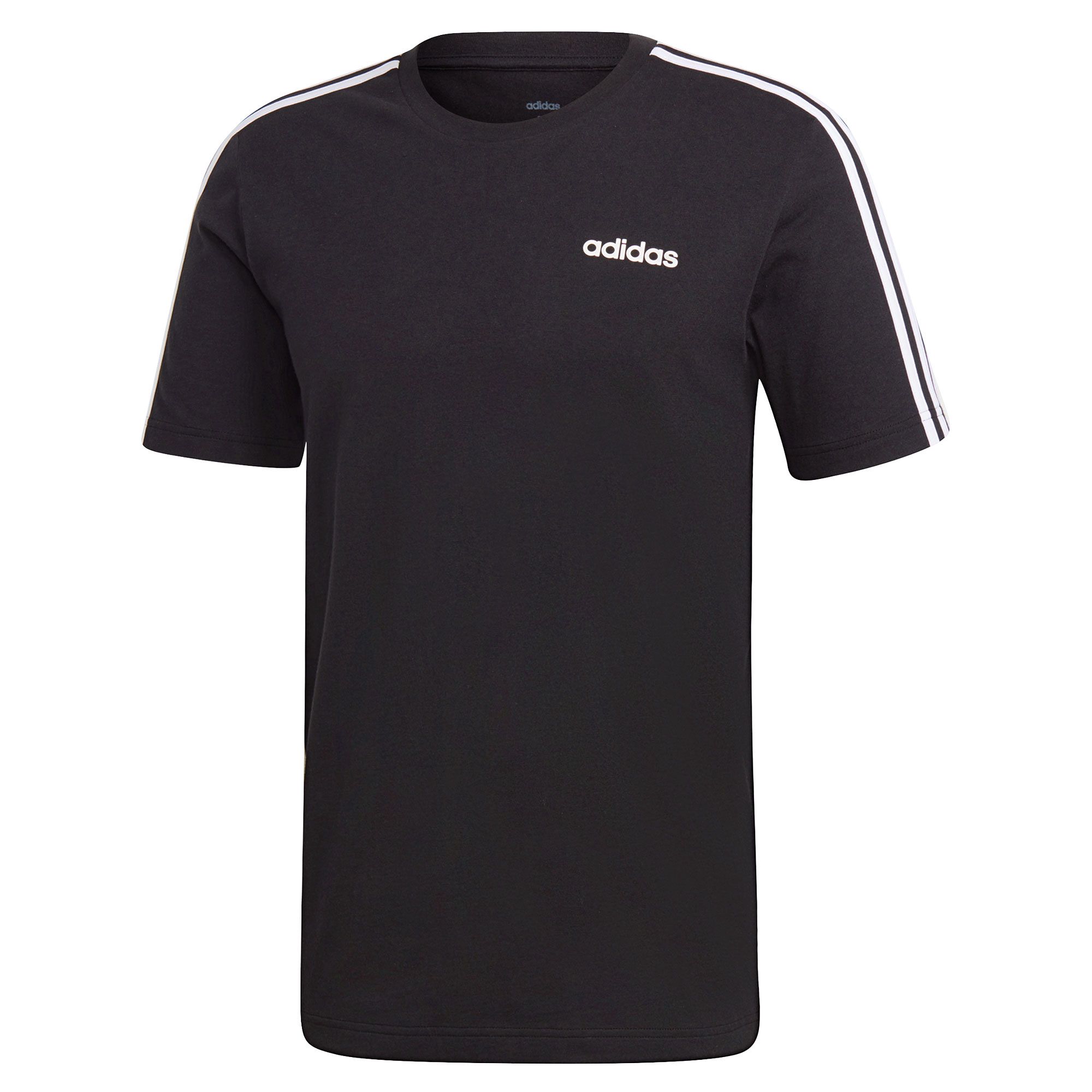 Camiseta Essentials Tres Bandas Negro - Fútbol Factory