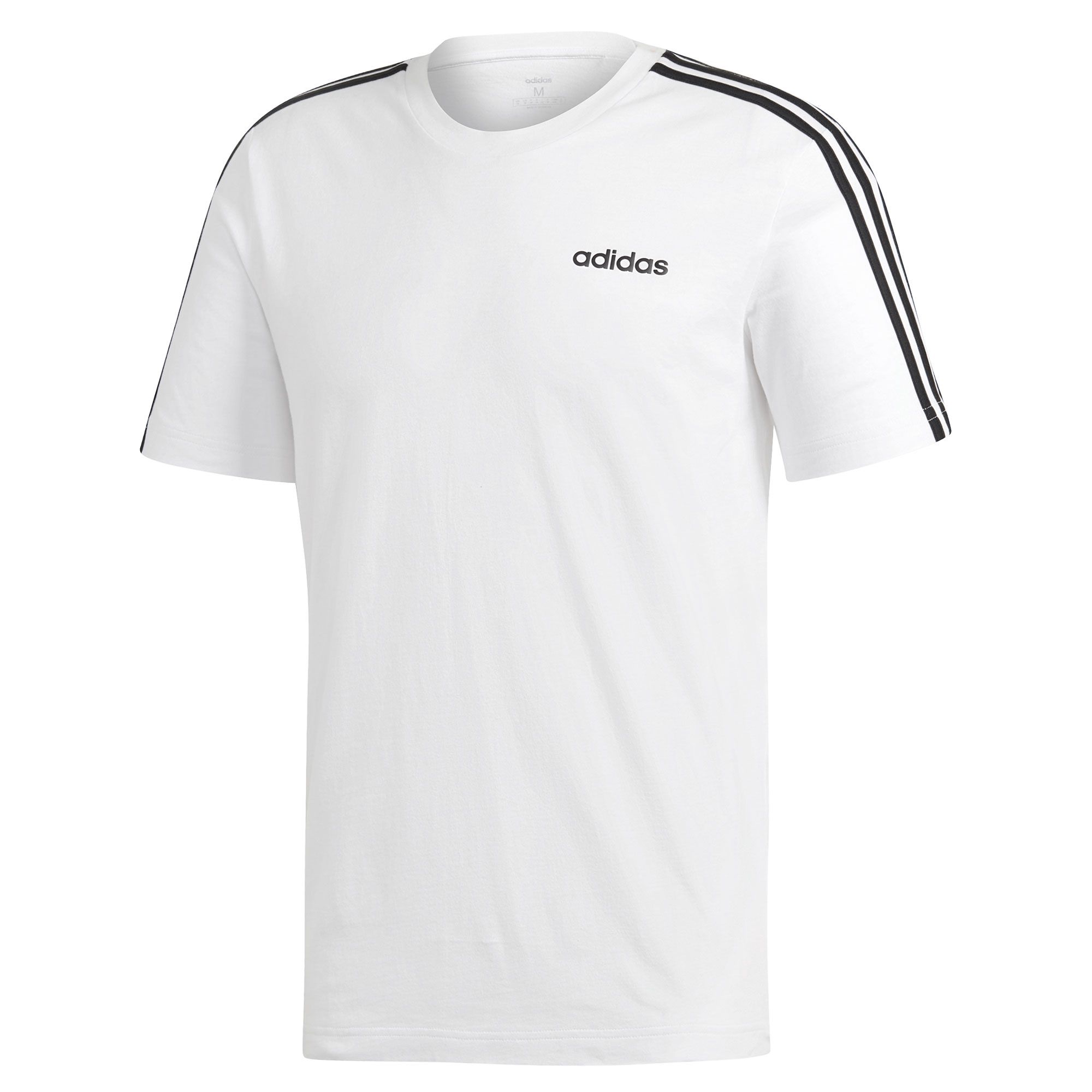 Camiseta Essentials Tres Bandas Blanco - Fútbol Factory