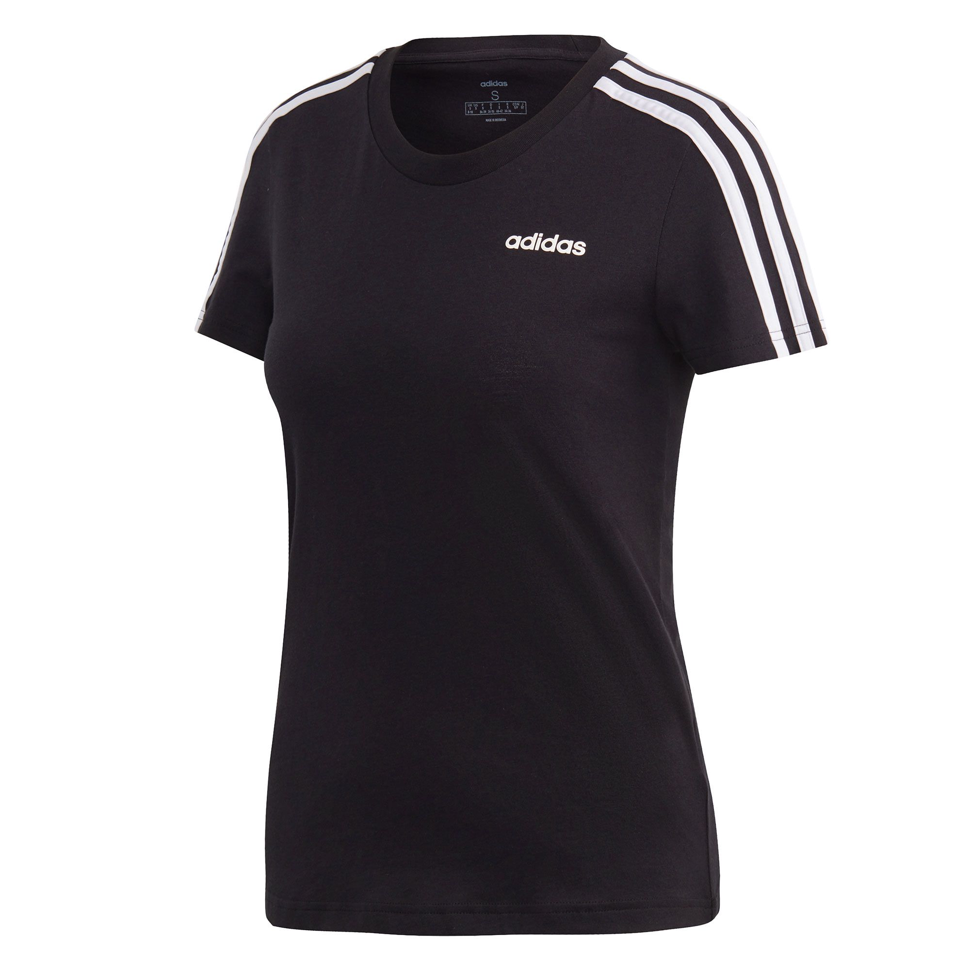 Camiseta de Training Essentials Tres Bandas Mujer Negro - Fútbol Factory