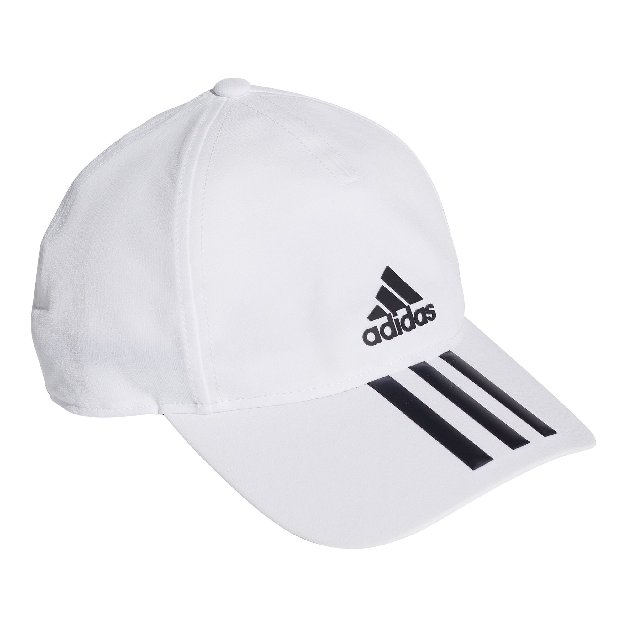 Gorra C40 3 Bandas Climalite Blanco Negro - Fútbol Factory