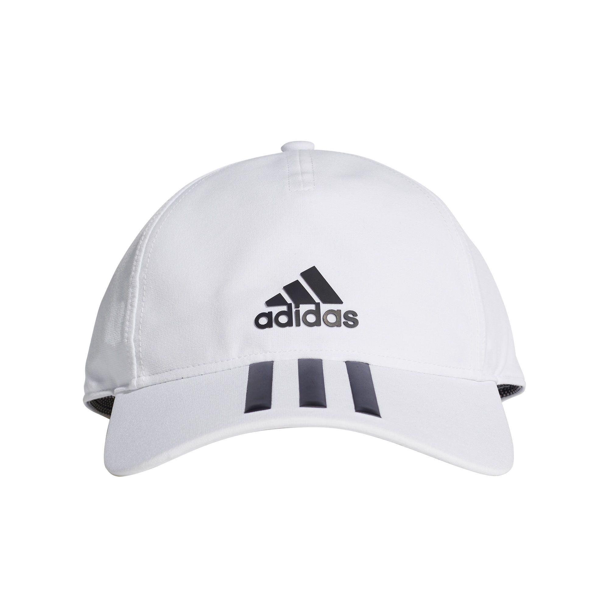 Gorra C40 3 Bandas Climalite Blanco Negro - Fútbol Factory