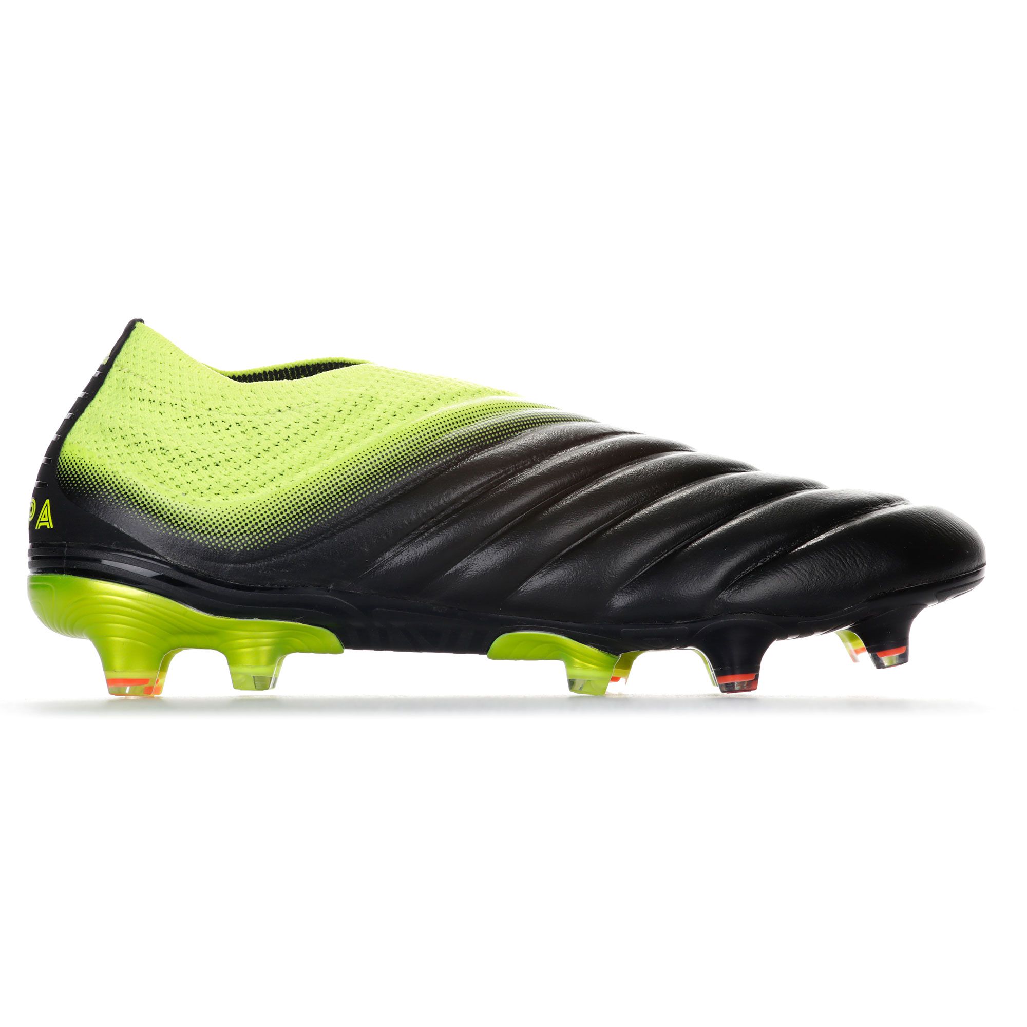Botas de Fútbol Copa 19+ FG Negro Amarillo Fluor - Fútbol Factory