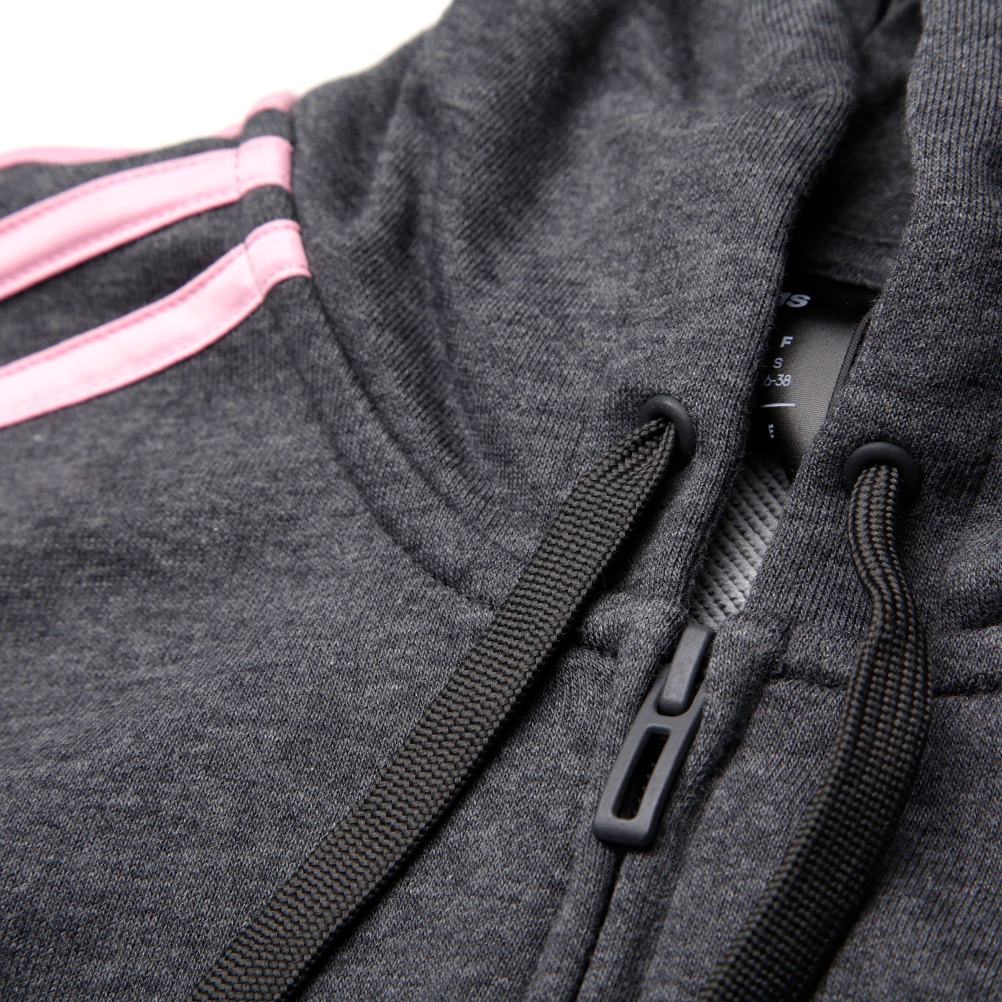 Chaqueta de Paseo Essentials 3 Bandas Mujer Gris Rosa - Fútbol Factory