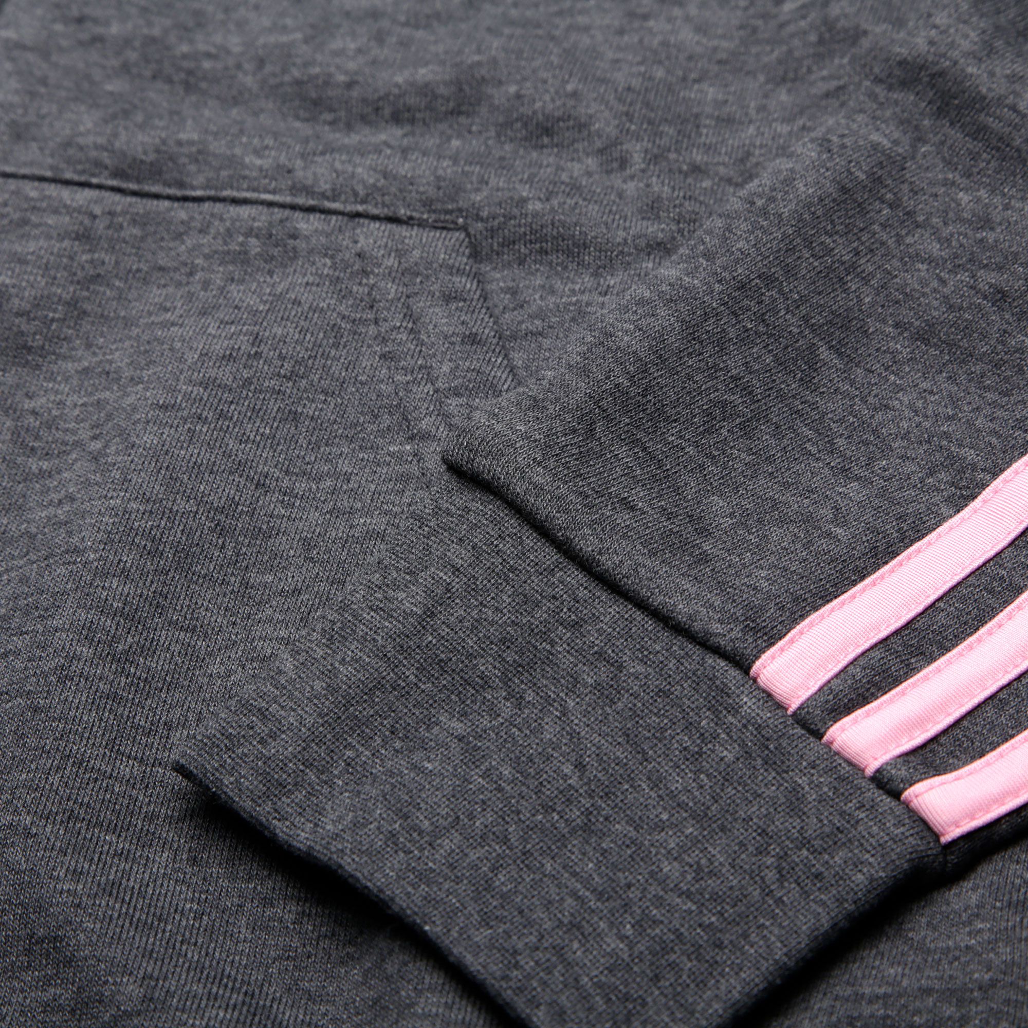 Chaqueta de Paseo Essentials 3 Bandas Mujer Gris Rosa - Fútbol Factory
