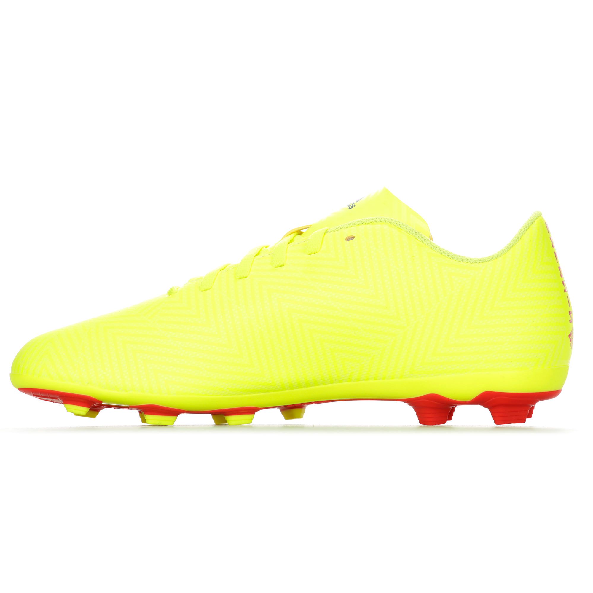 Botas de Fútbol Nemeziz 18.4 FxG Junior Amarillo Fluor - Fútbol Factory