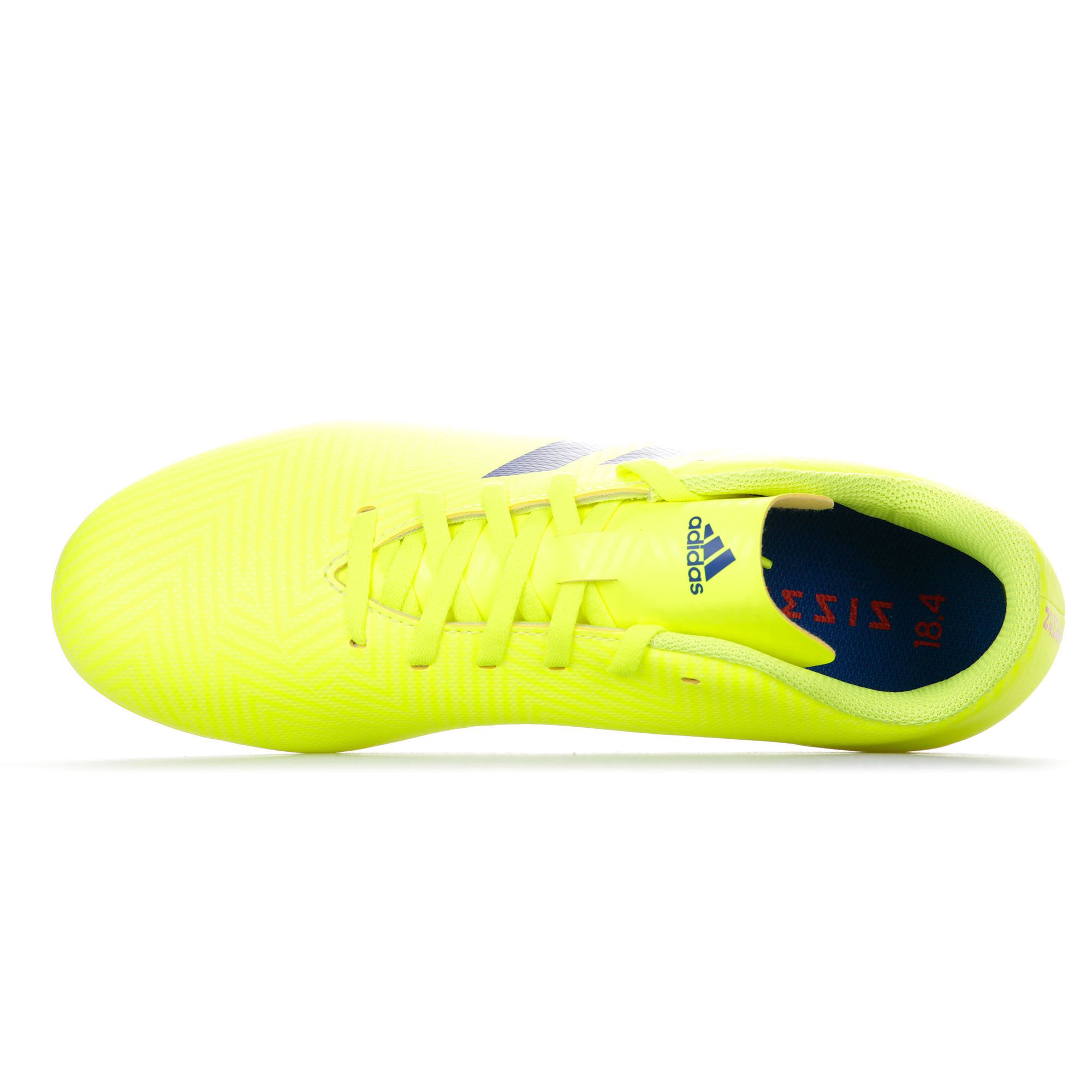 Botas de Fútbol Nemeziz 18.4 FxG Junior Amarillo Fluor - Fútbol Factory