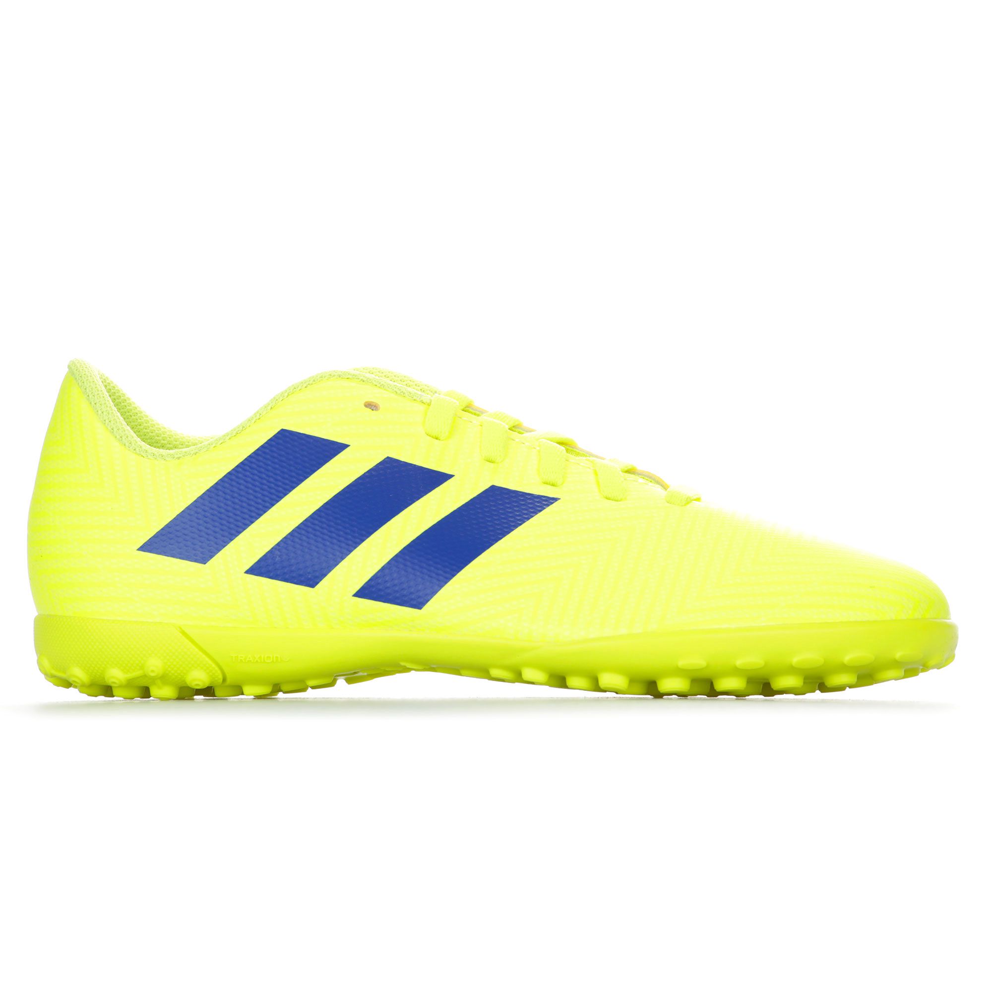 Botas de Fútbol Nemeziz 18.4 Multitaco Junior Amarillo Fluor - Fútbol Factory