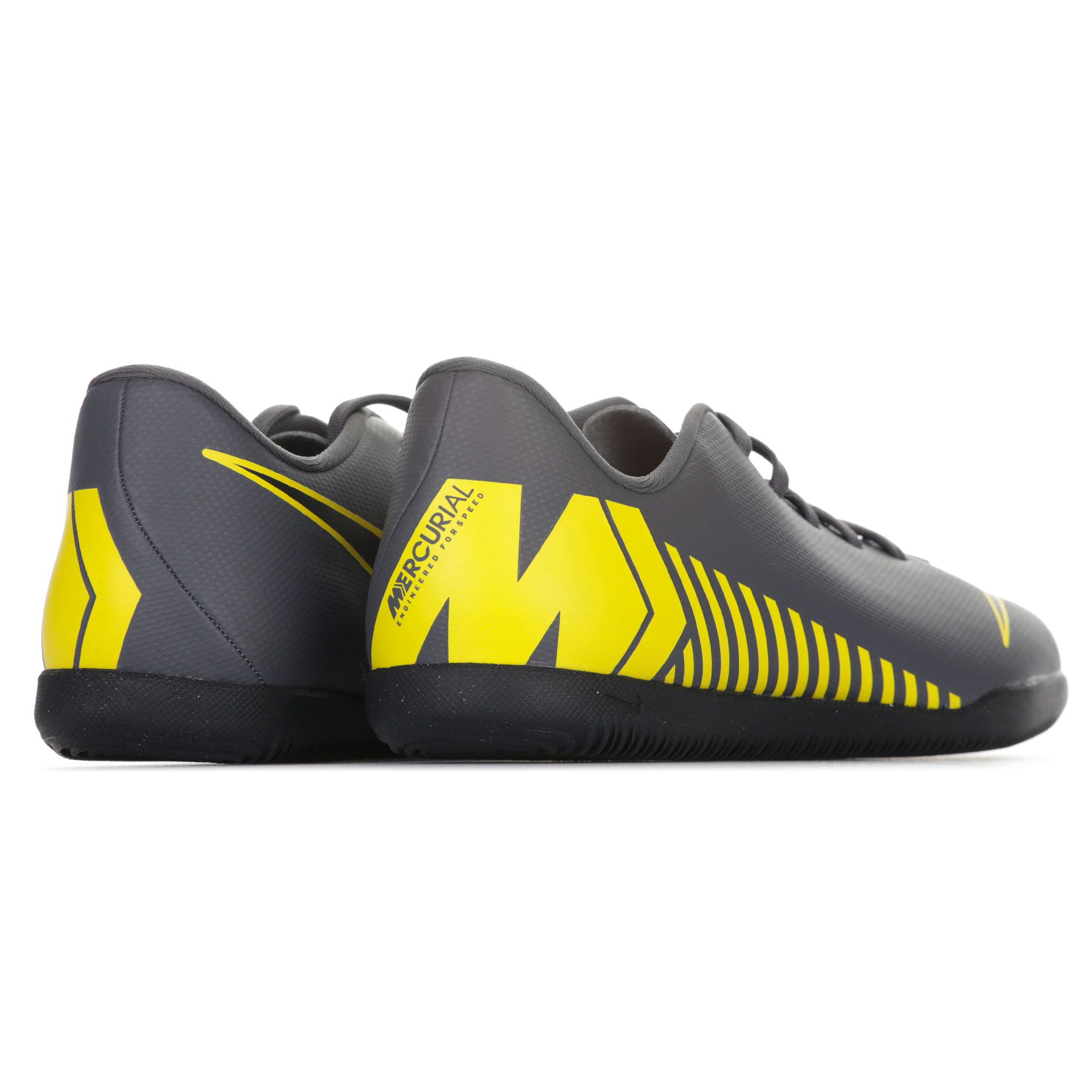 Zapatillas de Fútbol Sala Mercurial VaporX XII Club IC Junior Gris Amarillo - Fútbol Factory