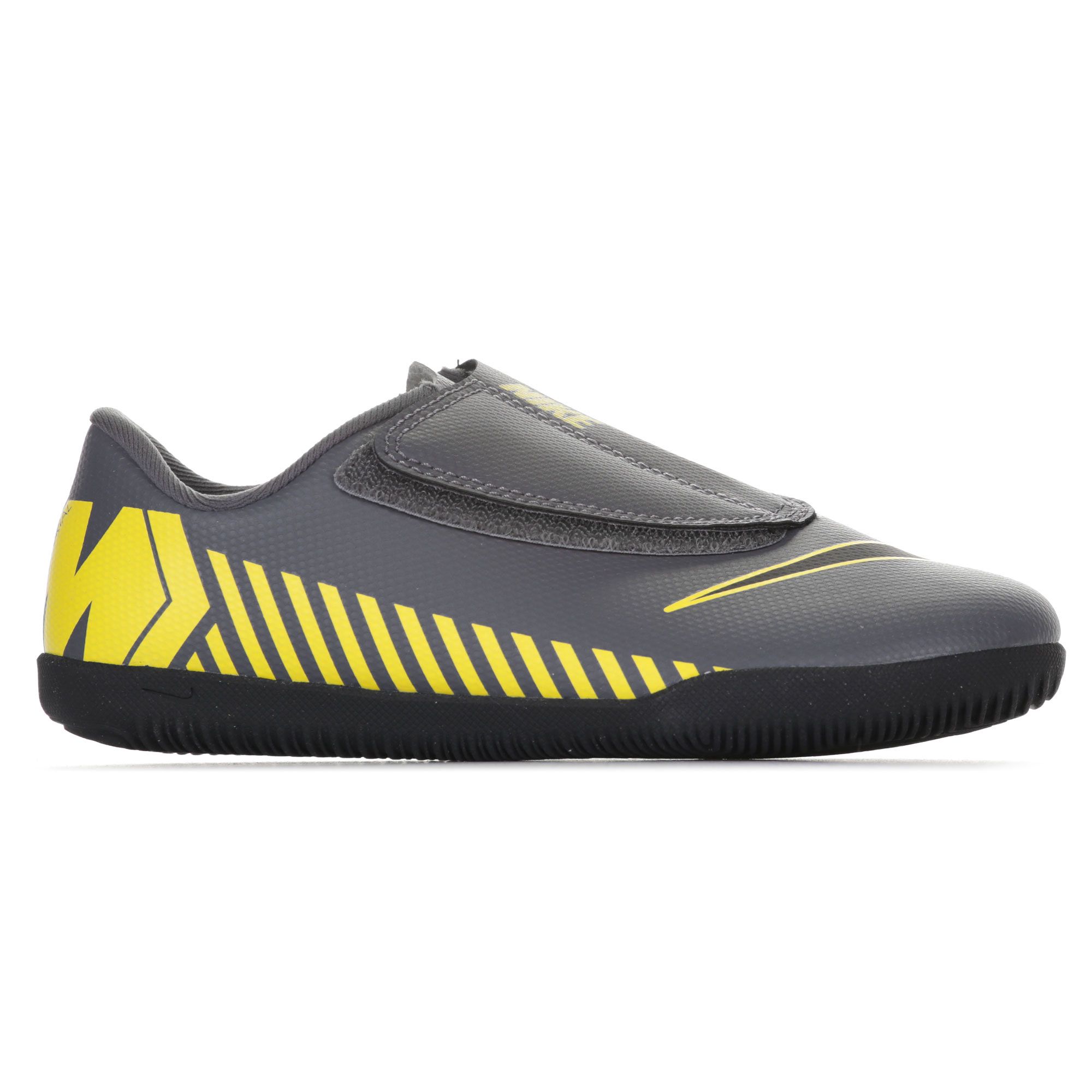 Zapatillas de fútbol sala Mercurial Vapor XII Club IC Infantil Gris Amarillo - Fútbol Factory