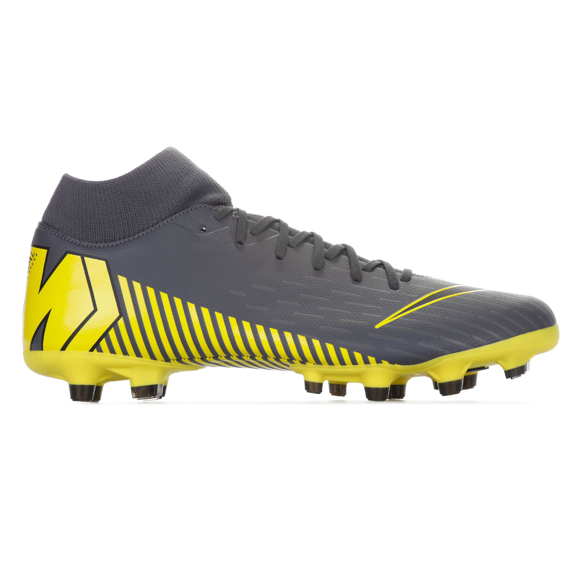 Botas de Fútbol Mercurial Superfly VI Academy MG Gris Amarillo - Fútbol Factory
