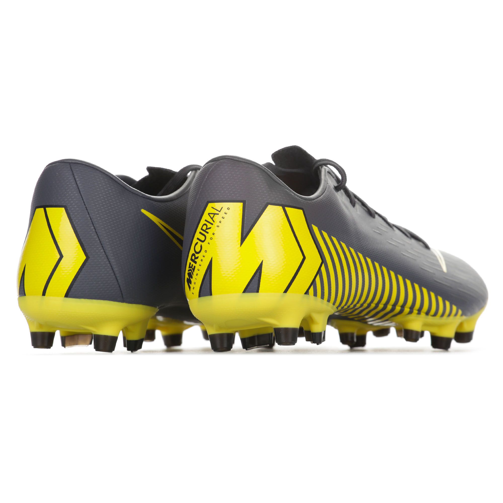 Botas de Fútbol Mercurial Vapor XII Academy MG Gris Amarillo - Fútbol Factory