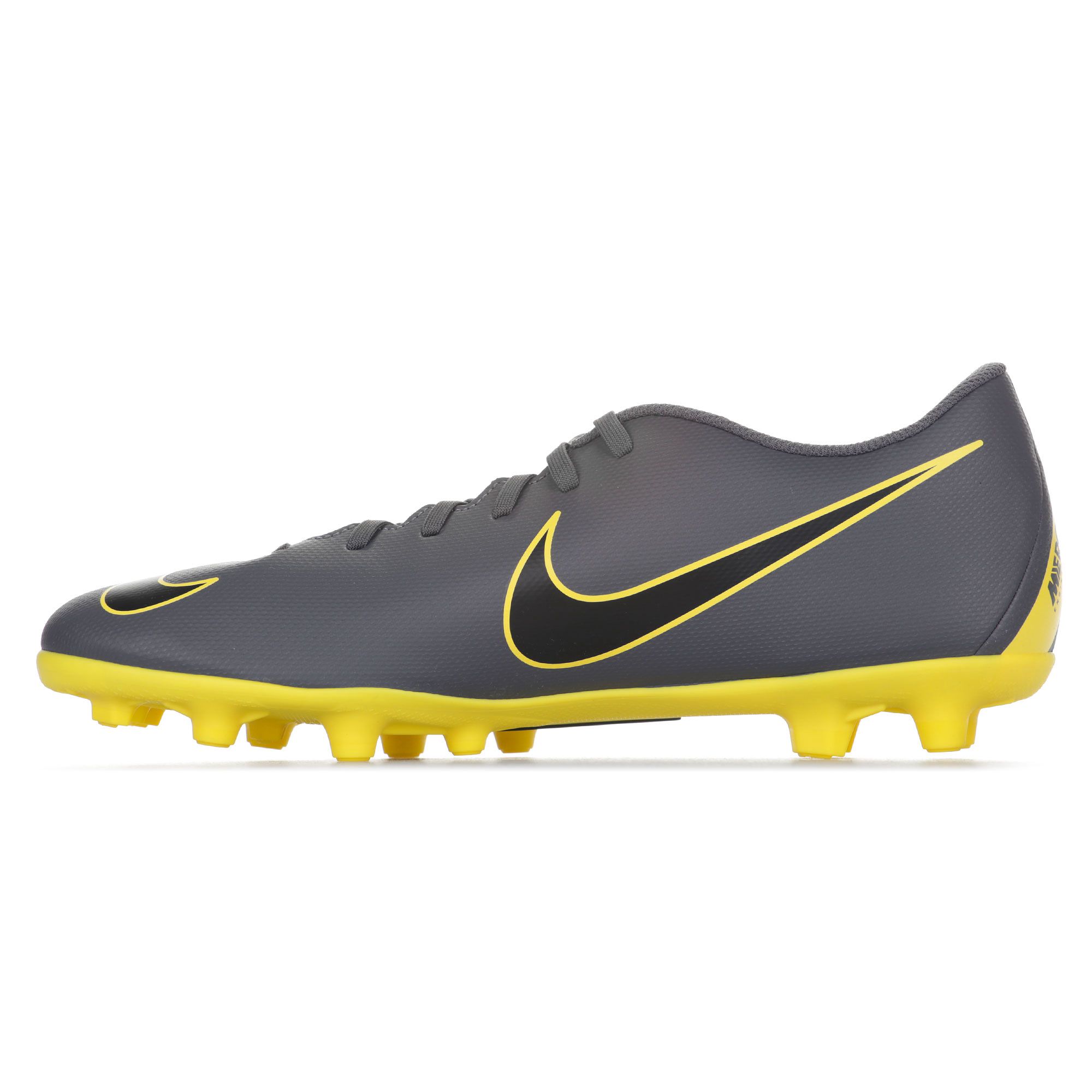 Botas de Fútbol Mercurial Vapor XII Club MG Gris Amarillo