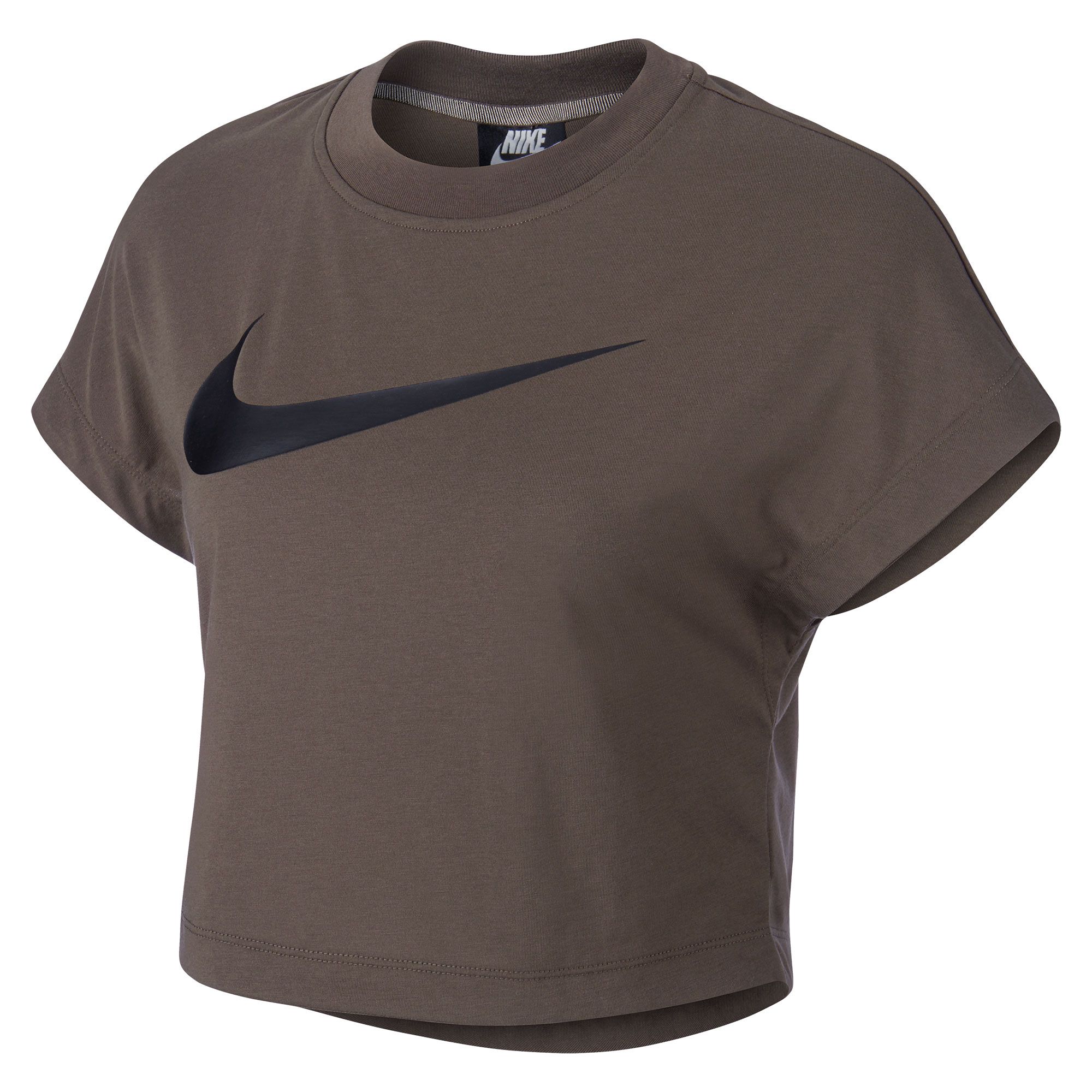 Camiseta Sportswear Top Crop Mujer Marrón - Fútbol Factory