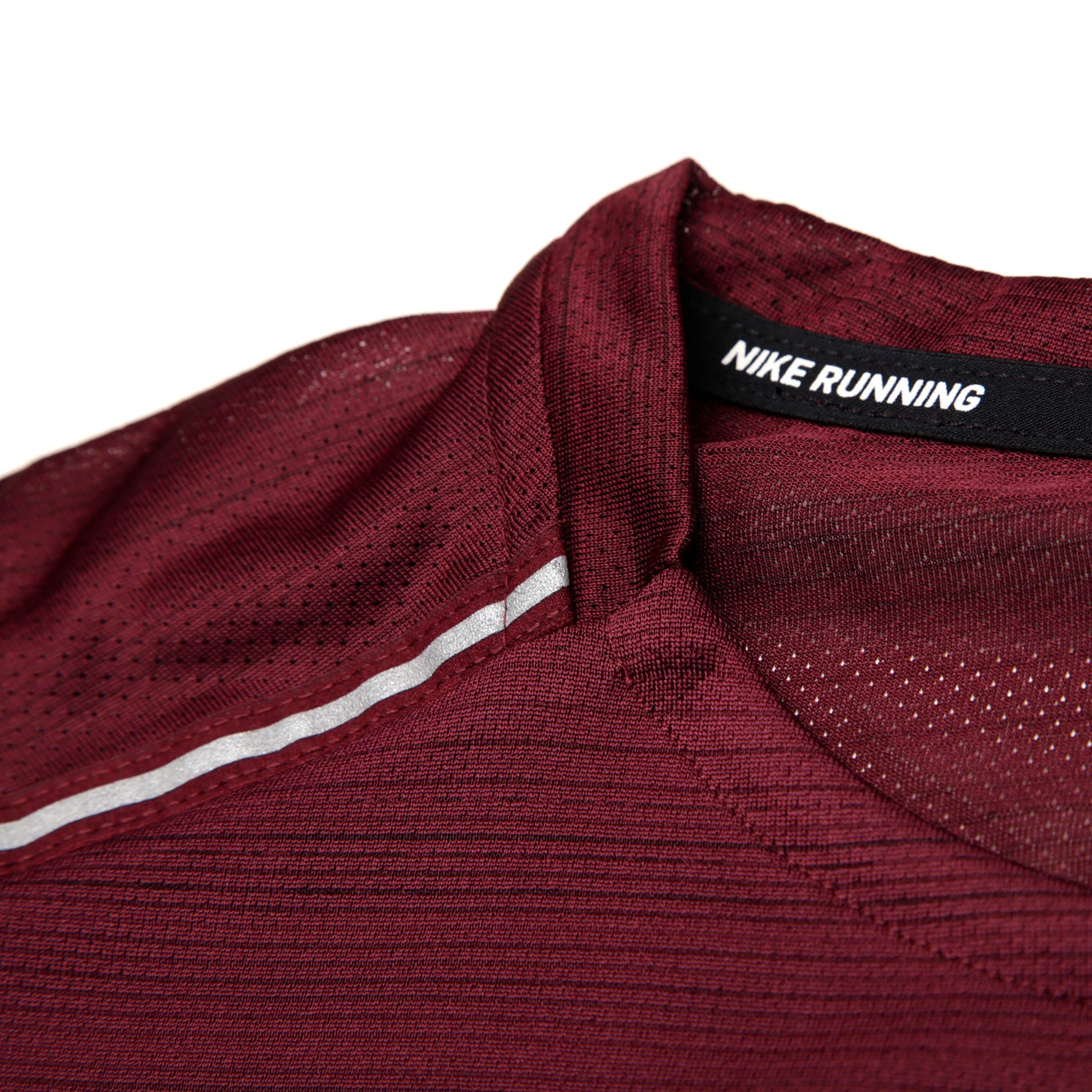 Camiseta de Running Dri-FIT Miler Granate - Fútbol Factory