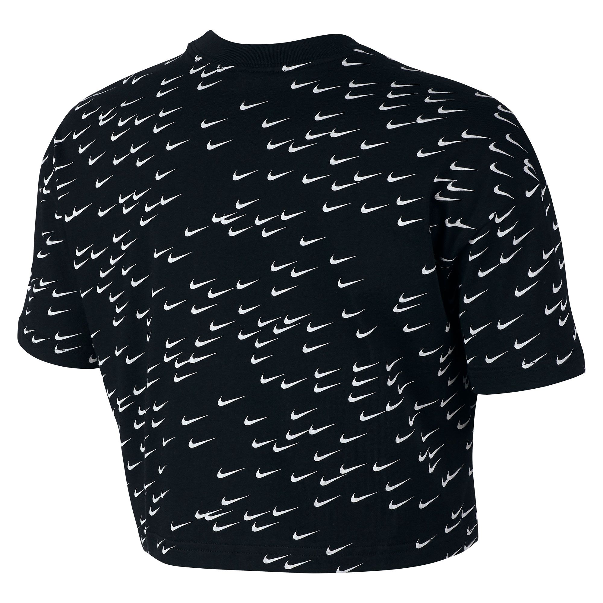 Camiseta Sportswear Essentials Top Crop Mujer Negro - Fútbol Factory