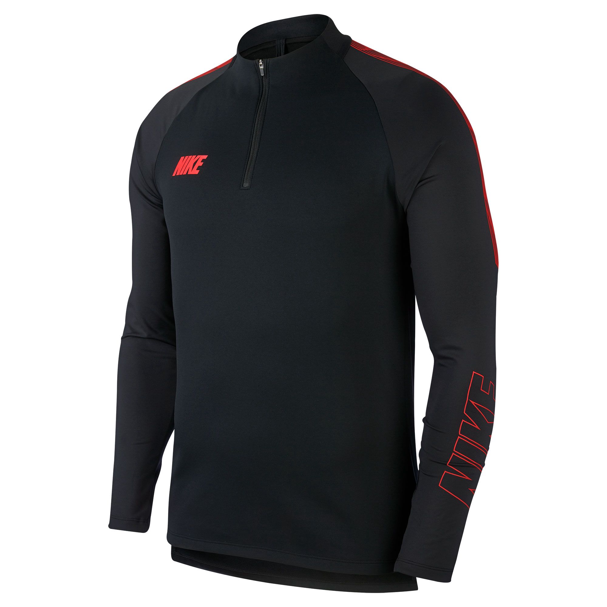 Camiseta Manga Larga de Training Dri-FIT Squad Negro Rojo - Fútbol Factory