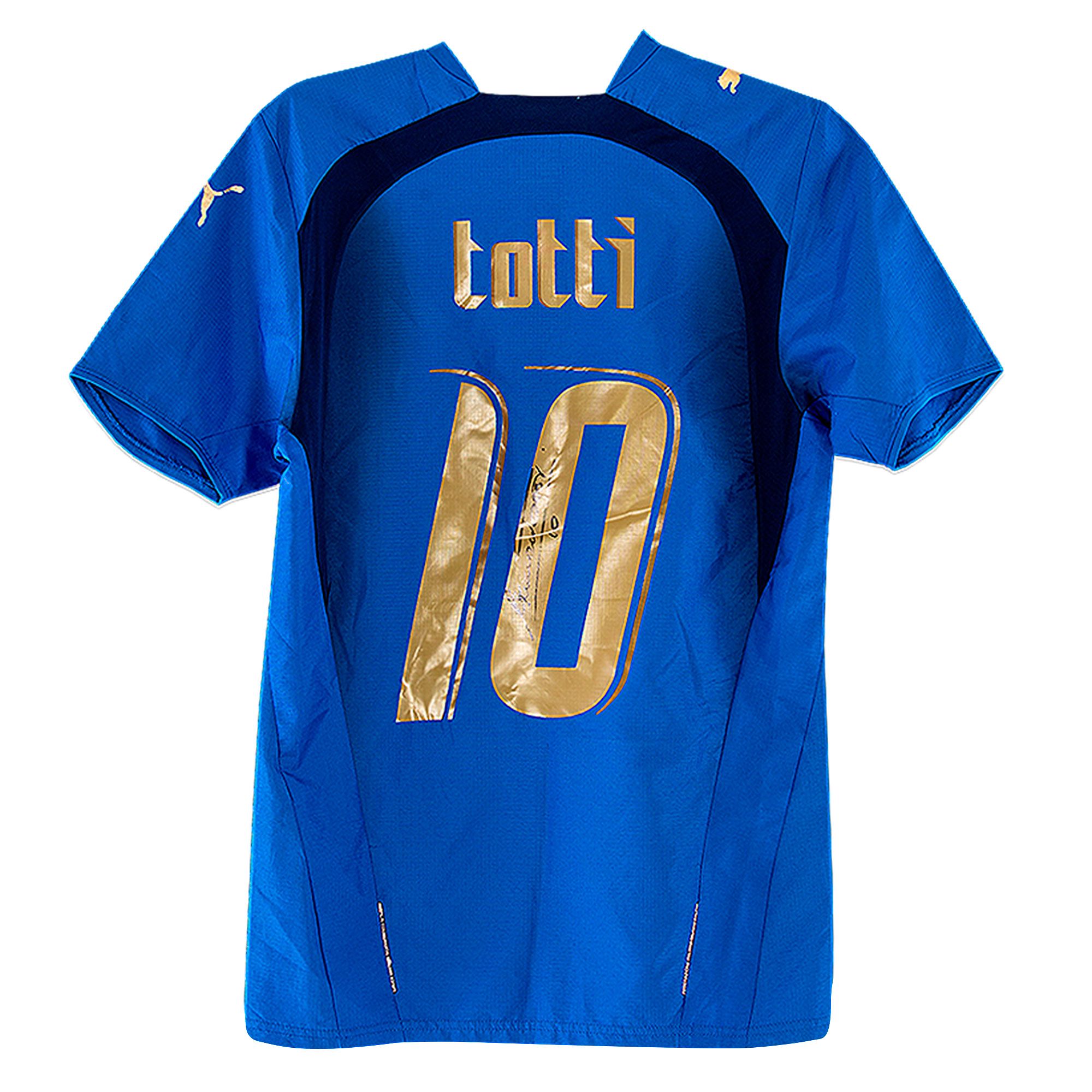 Camiseta Italia Mundial 2006 firmada Francesco Totti - Fútbol Factory