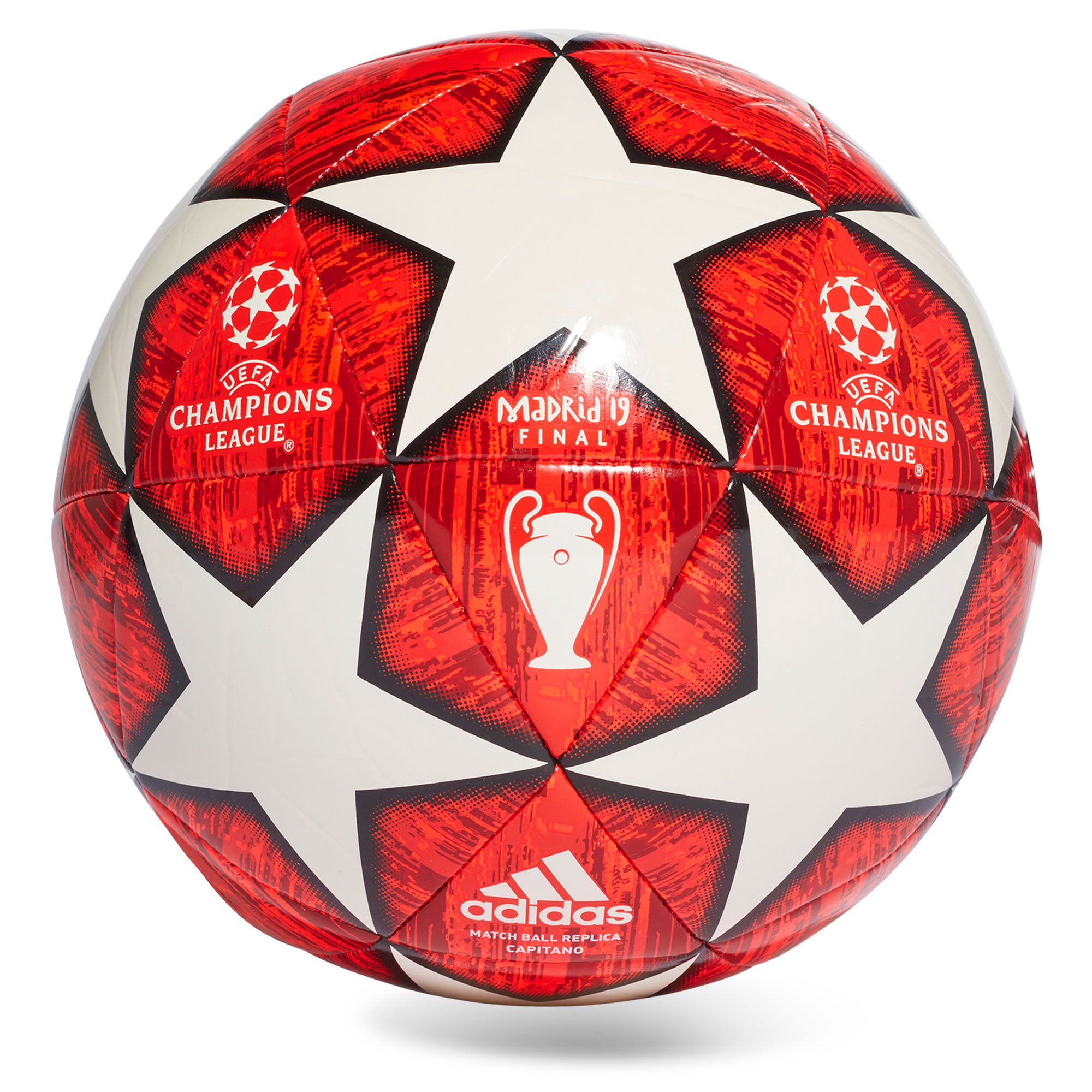 Balón de Fútbol 7 UCL Finale Madrid Capitano Blanco Rojo - Fútbol Factory