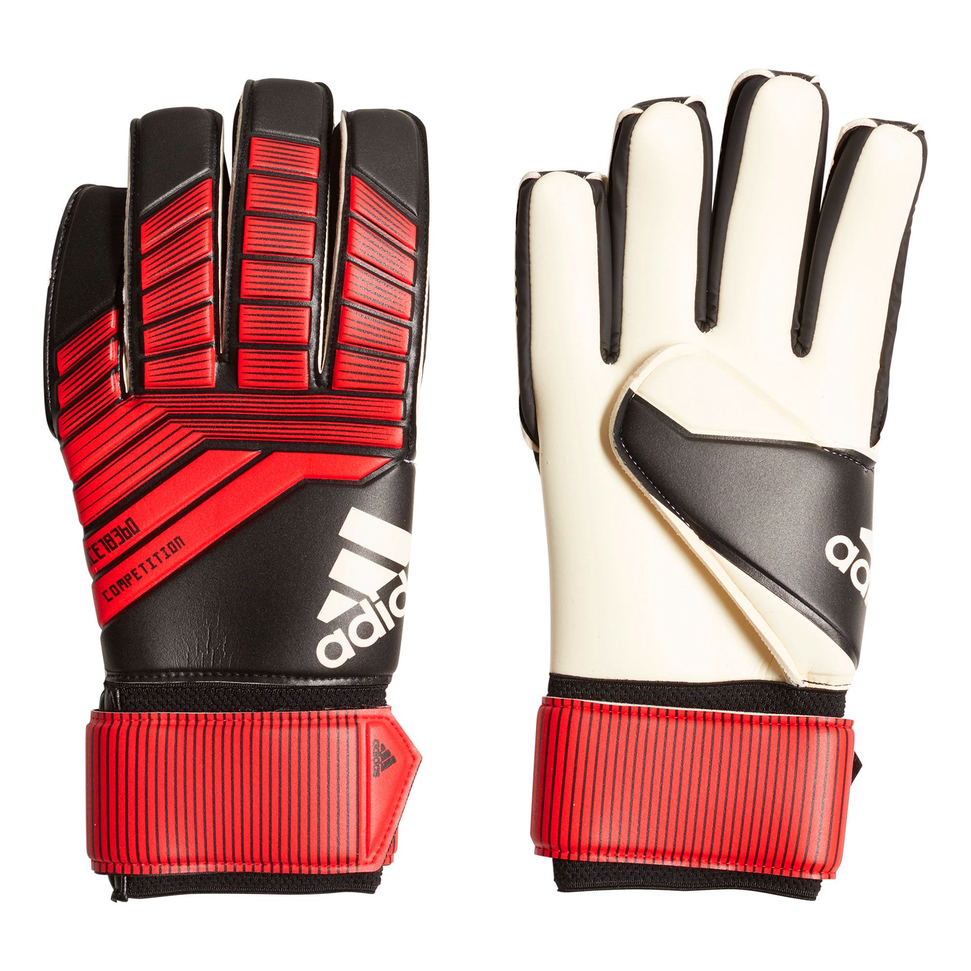 Guantes Predator Competition Negro Rojo - Fútbol Factory