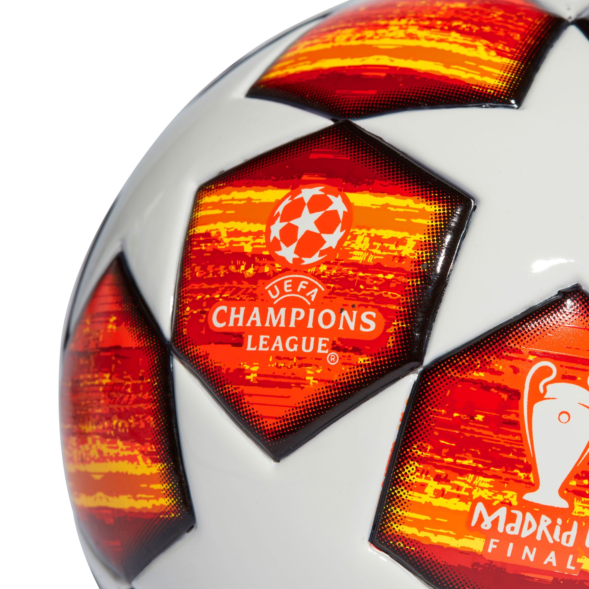 Mini Balón Oficial Finale MAdrid UCL 2019 Blanco Naranja - Fútbol Factory