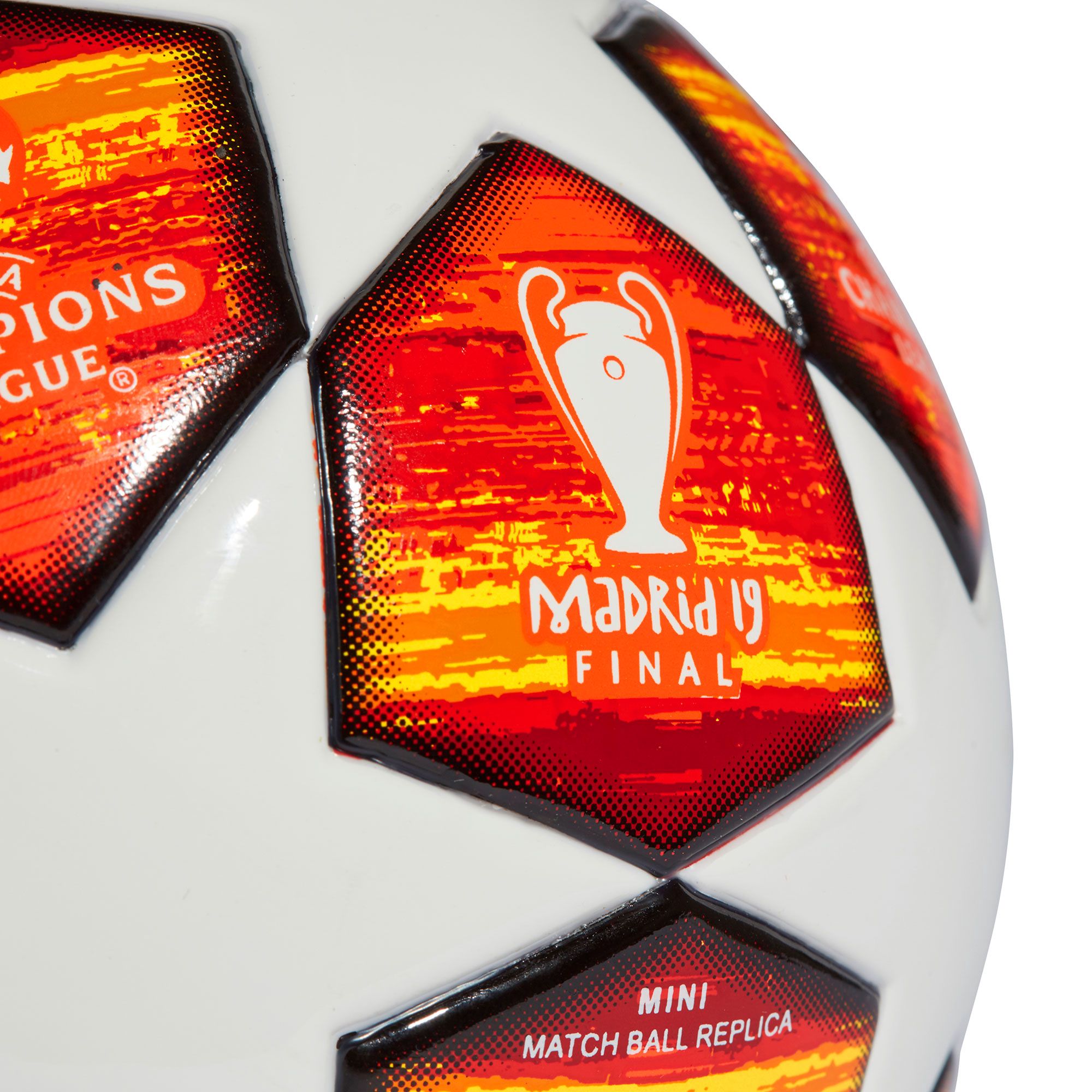 Mini Balón Oficial Finale MAdrid UCL 2019 Blanco Naranja - Fútbol Factory