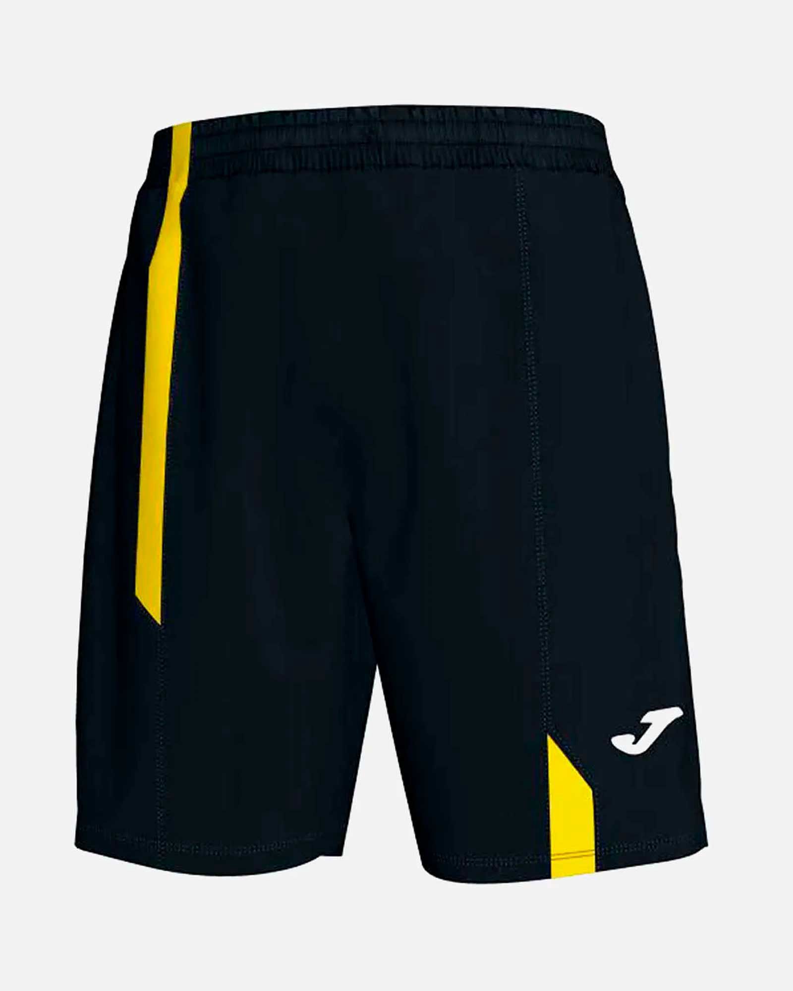 Pantalón Corto Supernova Negro Amarillo - Fútbol Factory