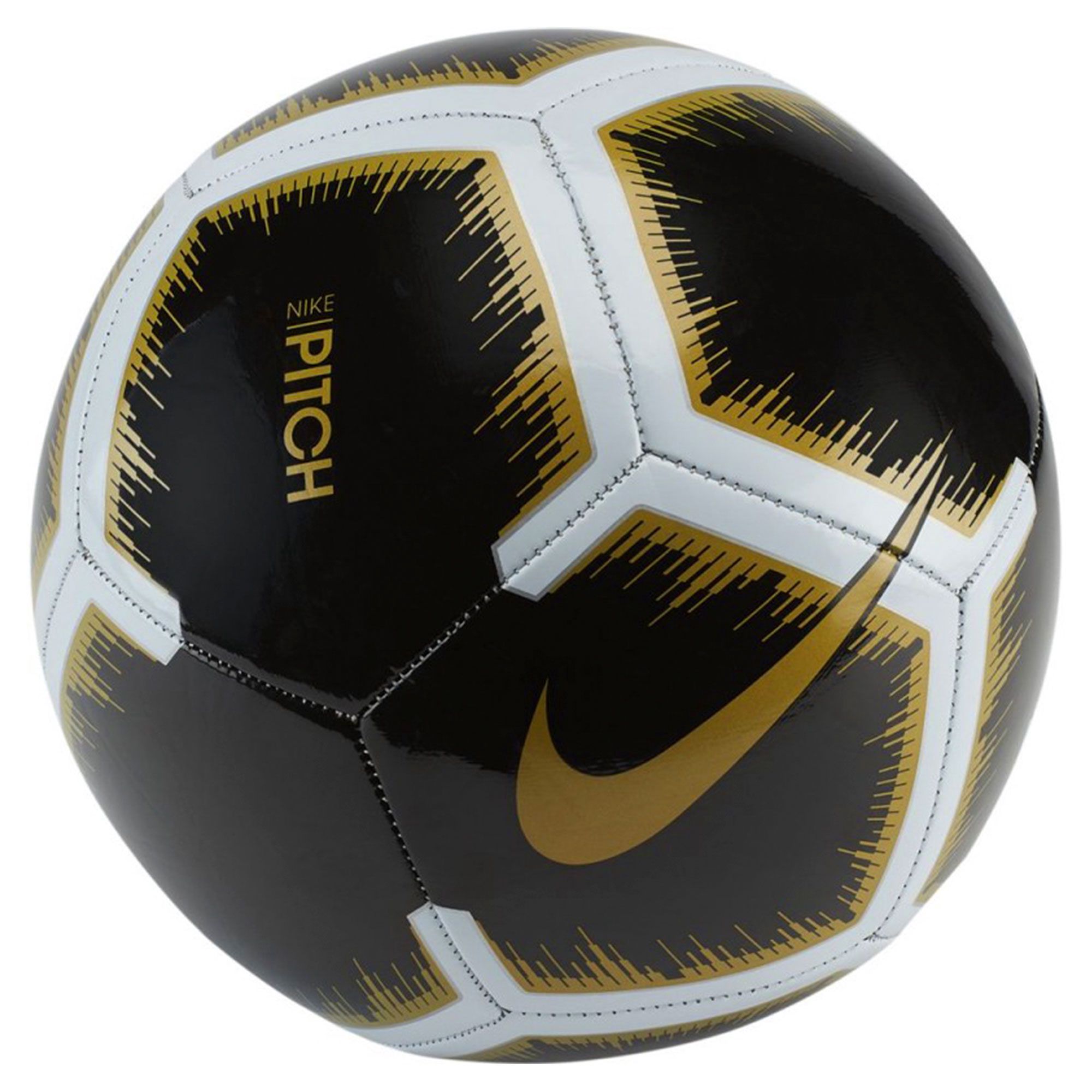 Balón de Fútbol 11 Pitch Negro Dorado - Fútbol Factory