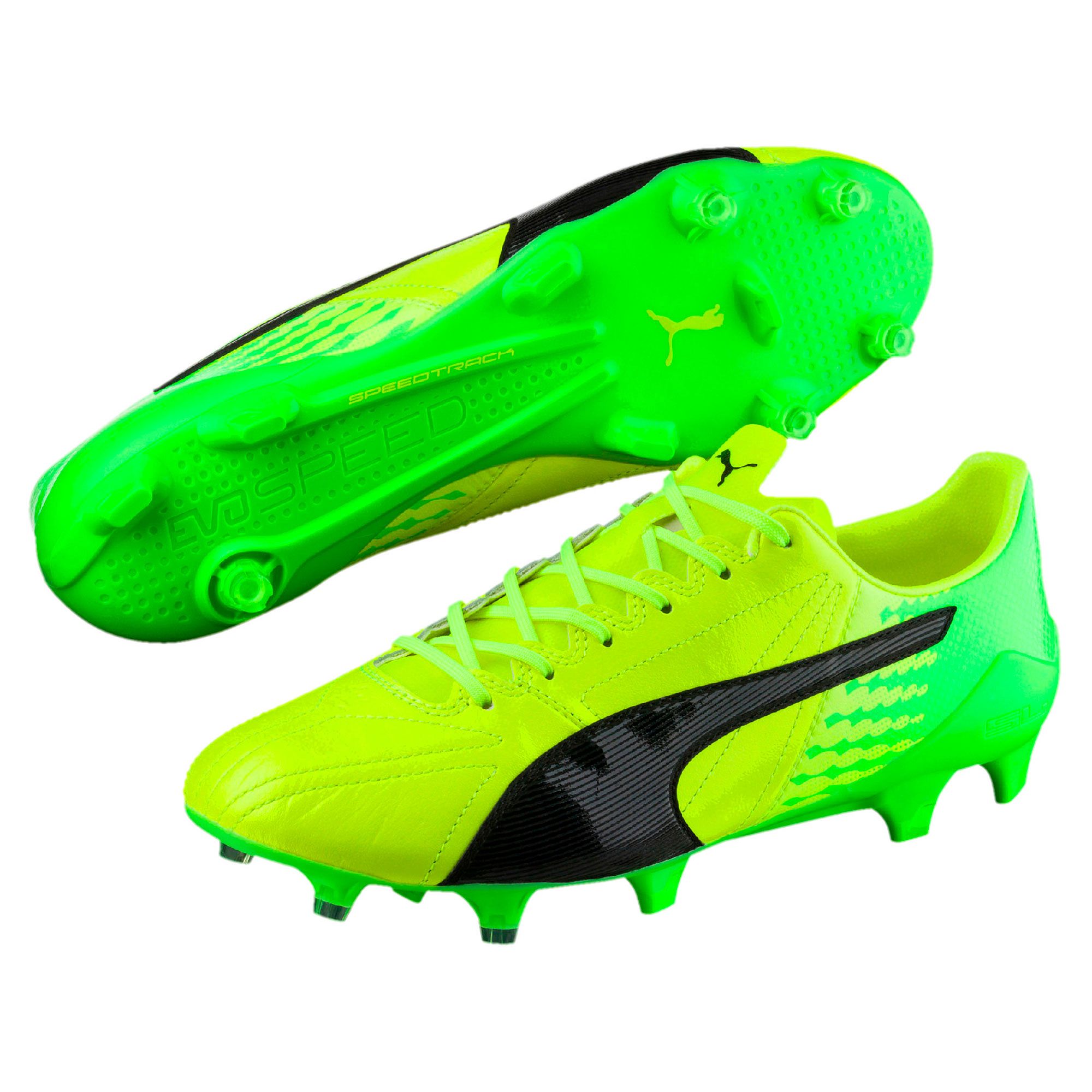 Botas de futbol Puma evoSPEED 17 SL K Lth FG Amarillo Fluor