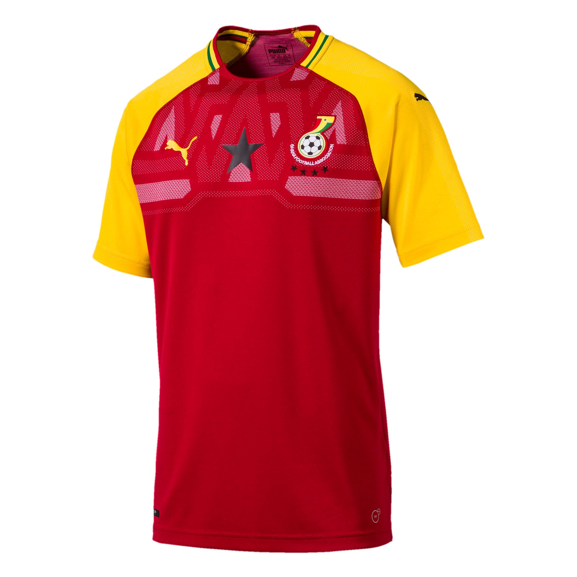 Camiseta 1ª Selección Ghana 2018/2019 Granate Amarillo - Fútbol Factory