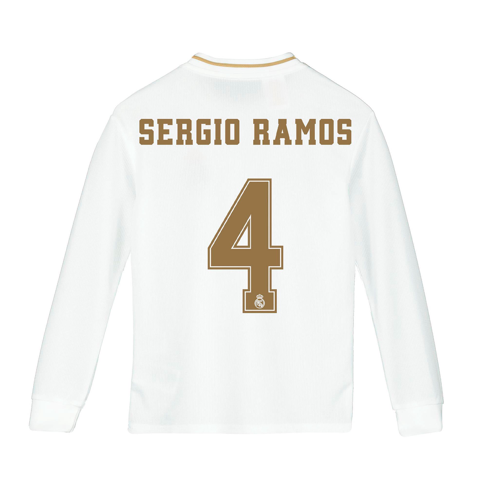 Camiseta 1ª Real Madrid 2019/2020 Manga Larga Junior Sergio Ramos - Fútbol Factory