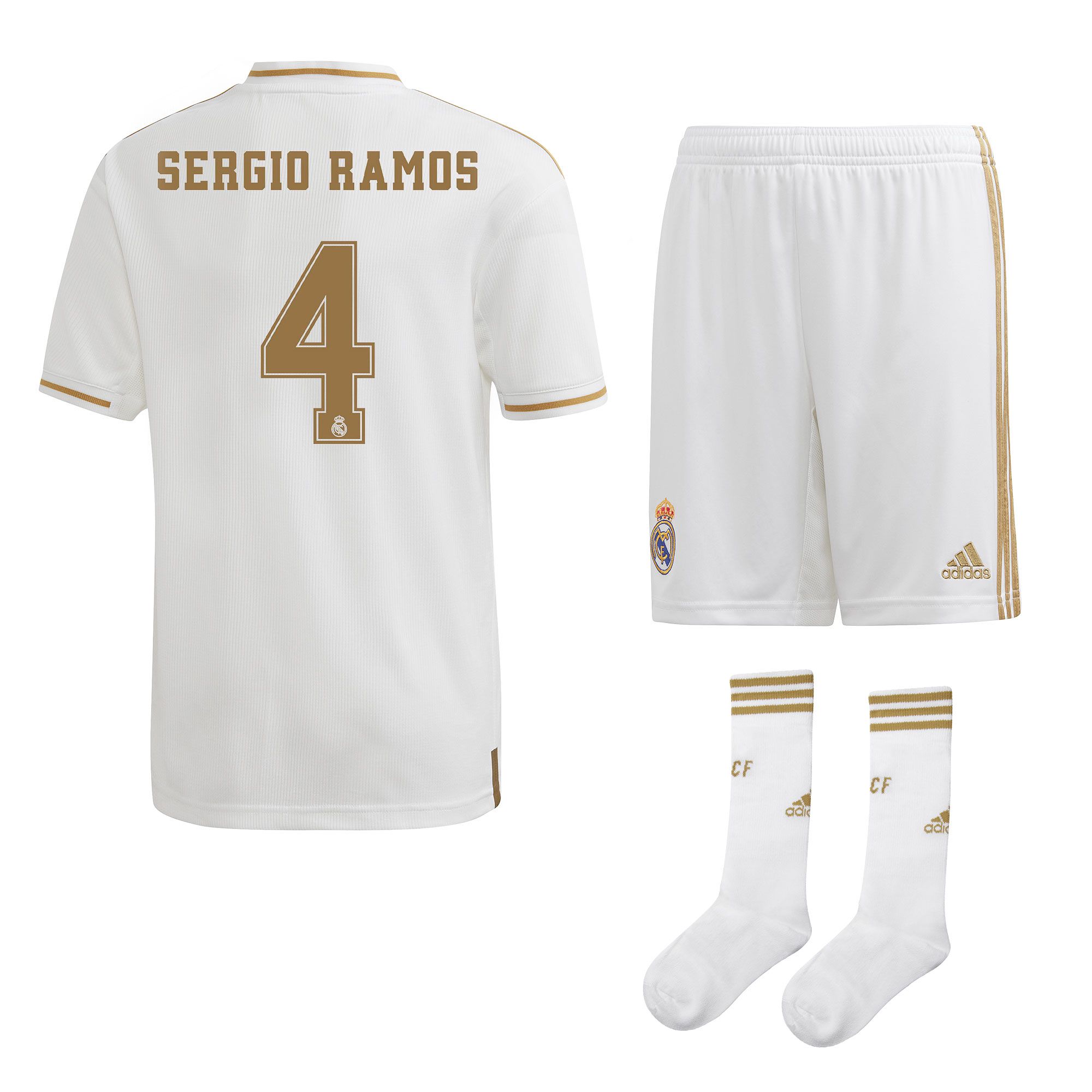 Conjunto 1ª Real Madrid 2019/2020 Junior Sergio Ramos - Fútbol Factory