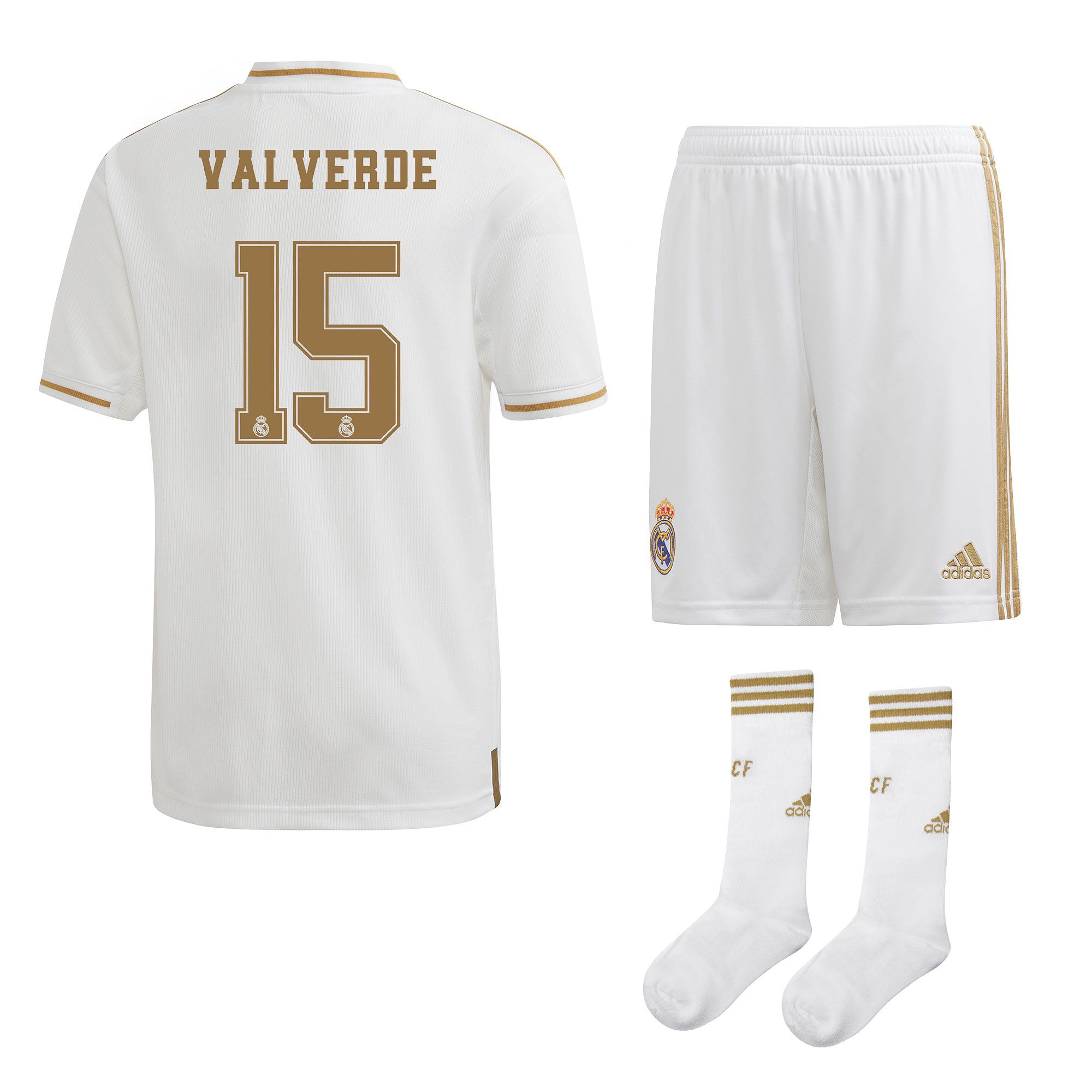 Conjunto 1ª Real Madrid 2019/2020 Junior Valverde - Fútbol Factory