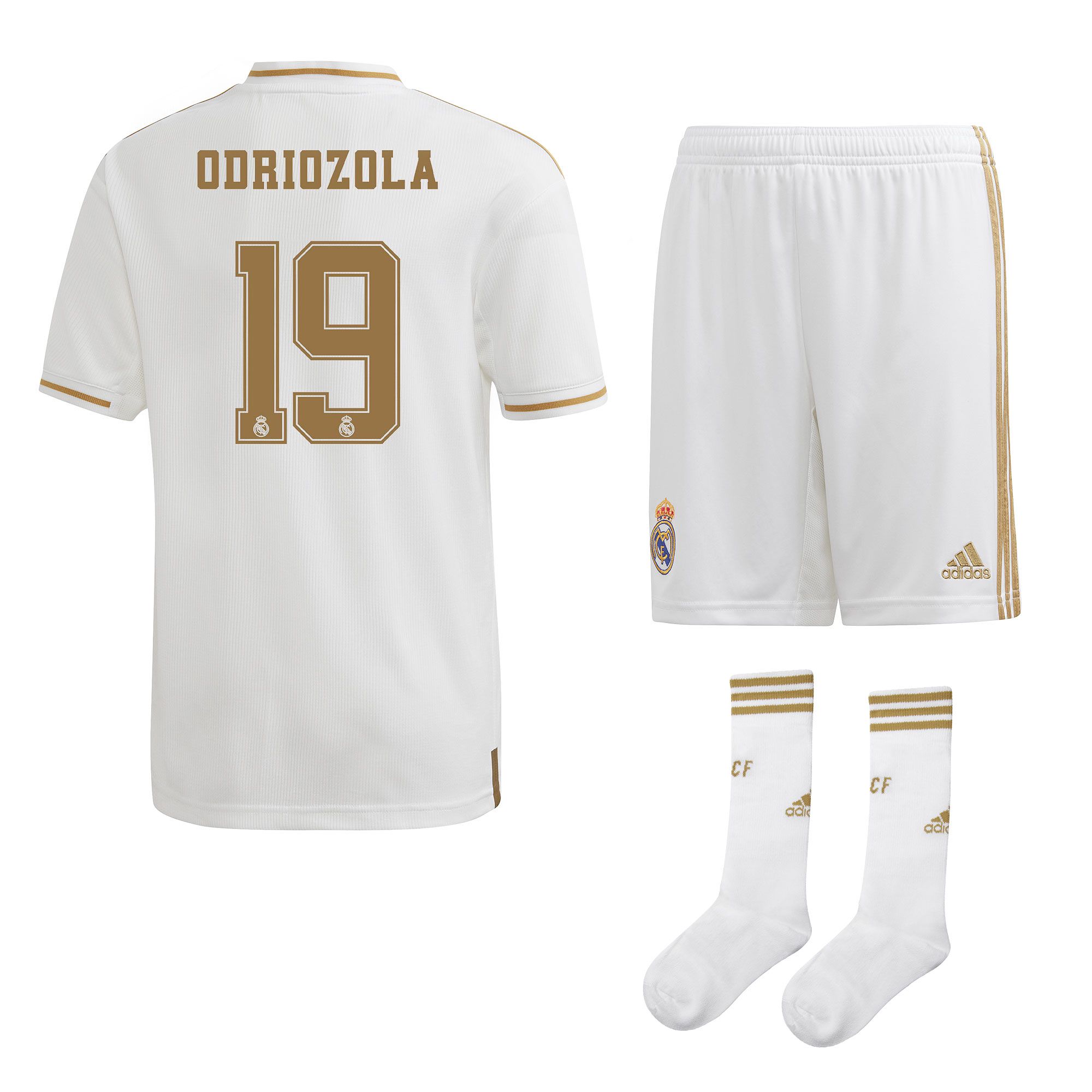 Conjunto 1ª Real Madrid 2019/2020 Junior Odriozola - Fútbol Factory