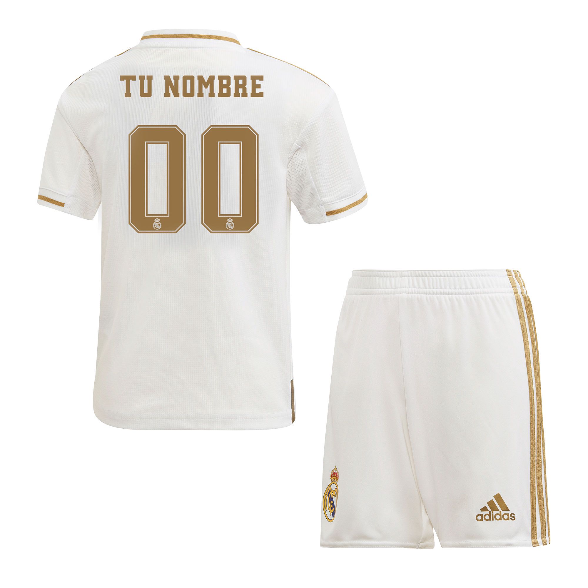 Conjunto 1ª Real Madrid 2019/2020 Infantil Personalizado - Fútbol Factory