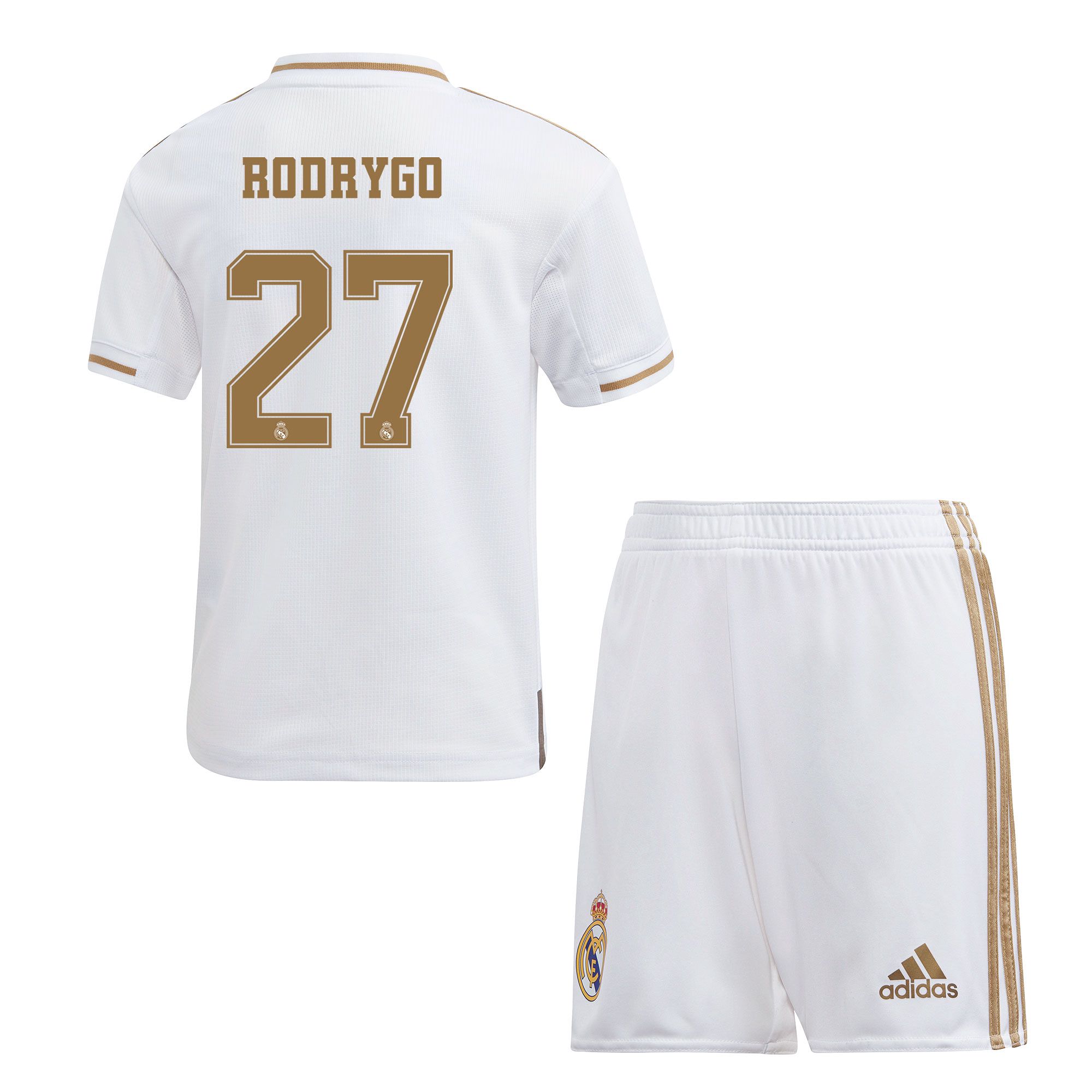 Conjunto 1ª Real Madrid 2019/2020 Infantil Rodrygo - Fútbol Factory