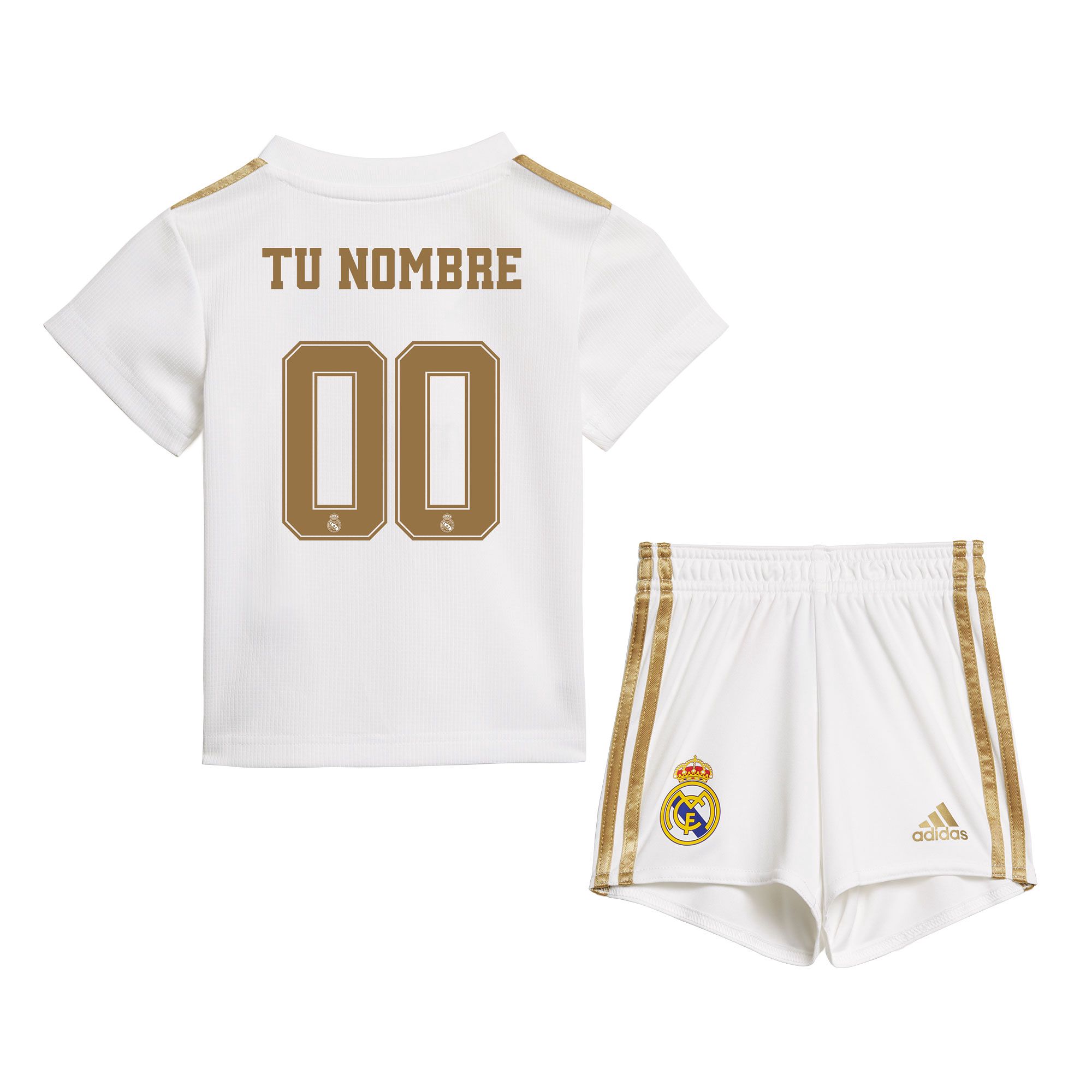 Conjunto 1ª Real Madrid 2019/2020 Bebé Personalizado - Fútbol Factory