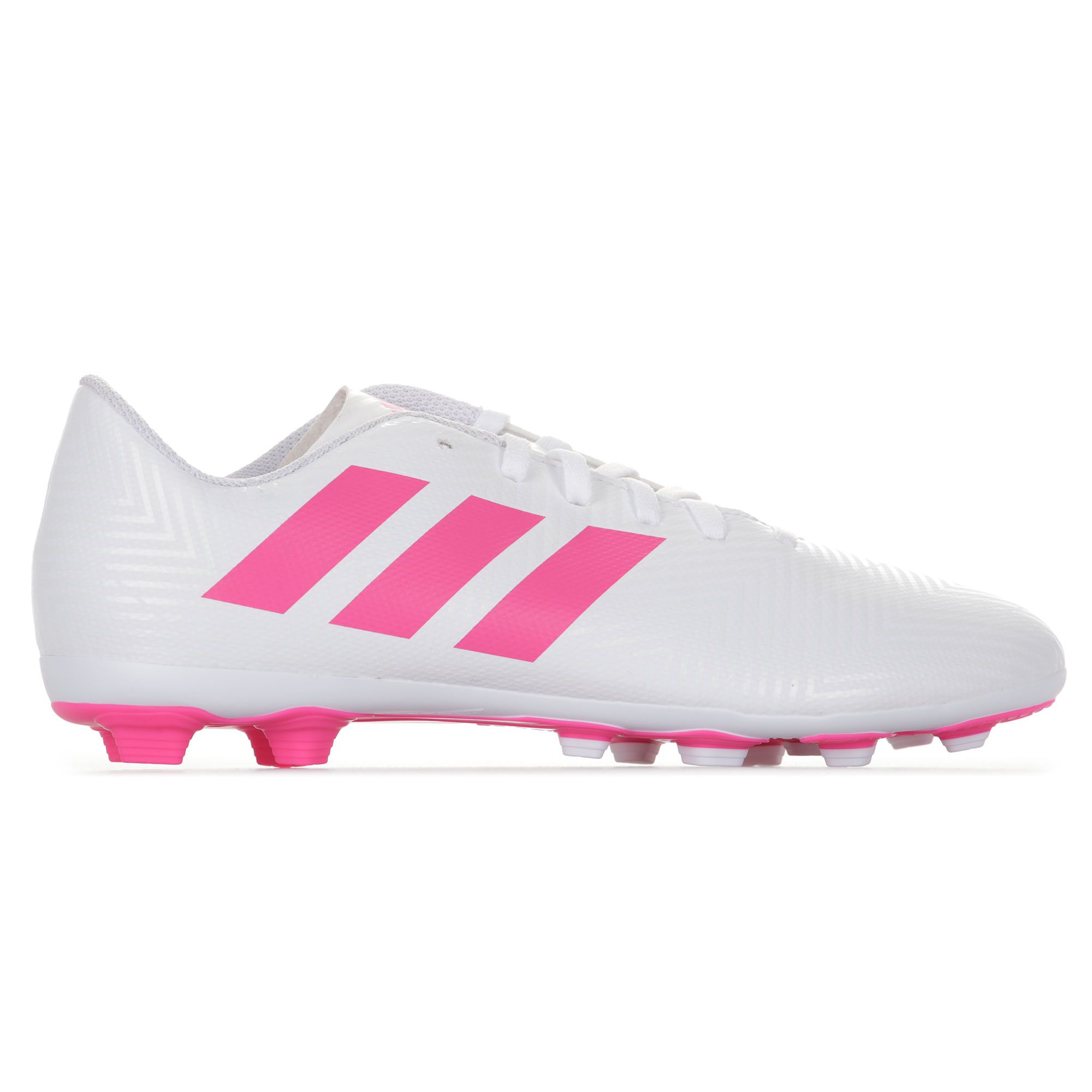 Botas de Fútbol Nemeziz 18.4 FxG Junior Blanco Rosa - Fútbol Factory