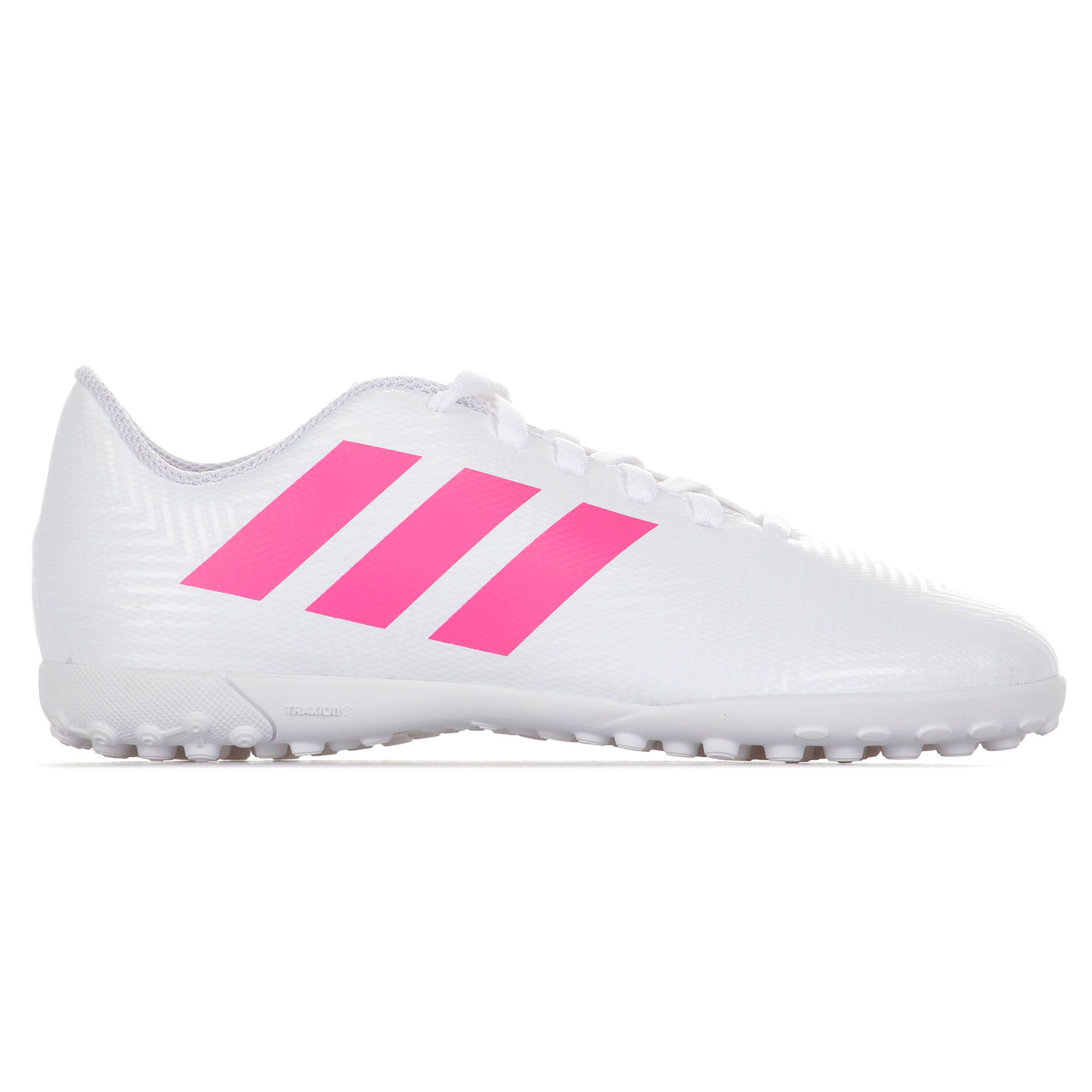 Botas de Fútbol Nemeziz 18.4 Multitaco Junior Blanco Rosa - Fútbol Factory