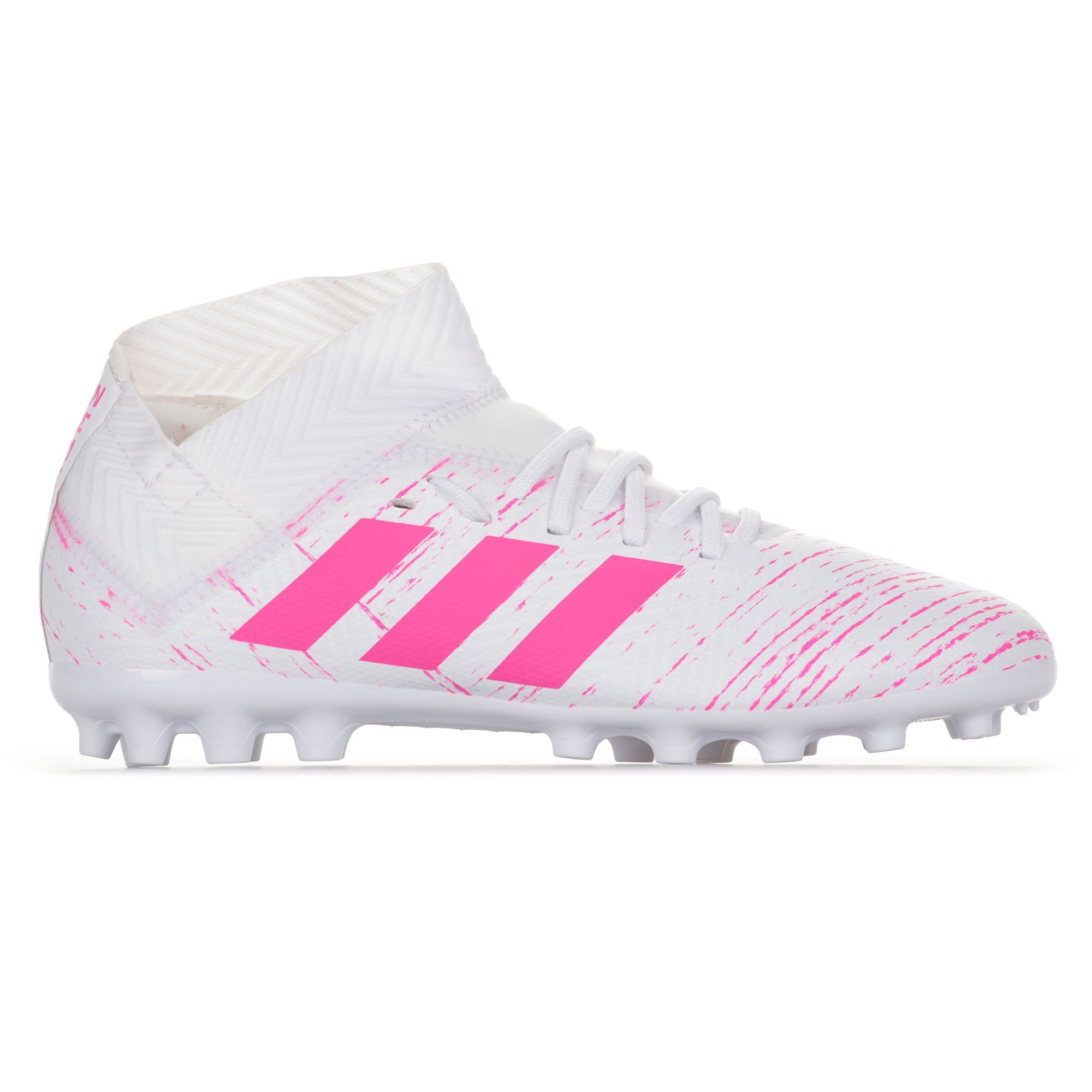 Botas de Fútbol Nemeziz 18.3 AG Junior Blanco Rosa - Fútbol Factory