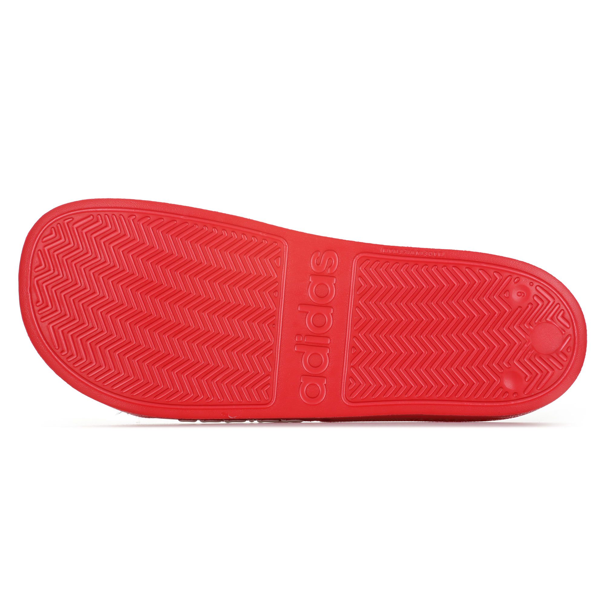 Chanclas Adilette Shower Rojo Blanco - Fútbol Factory