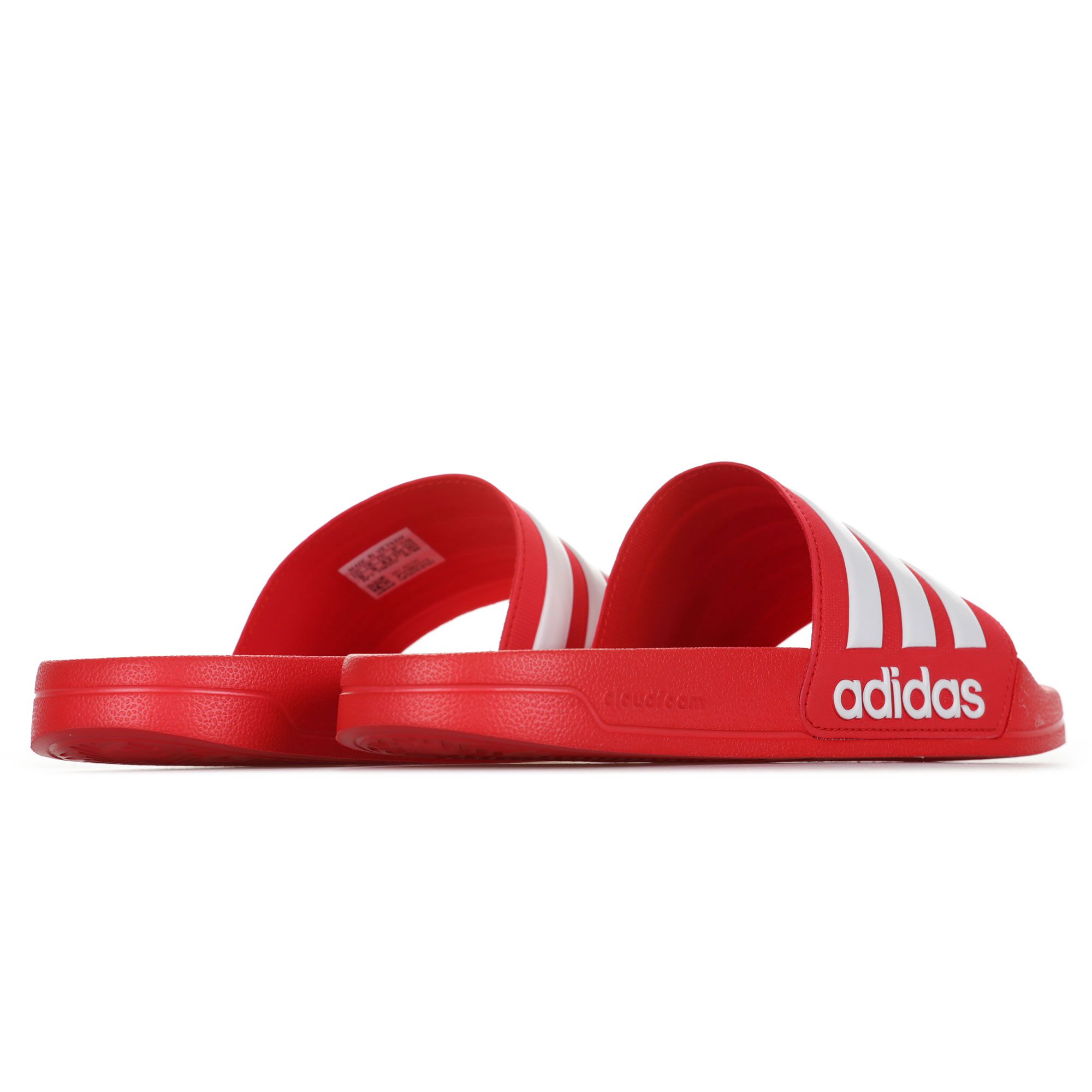 Chanclas Adilette Shower Rojo Blanco - Fútbol Factory